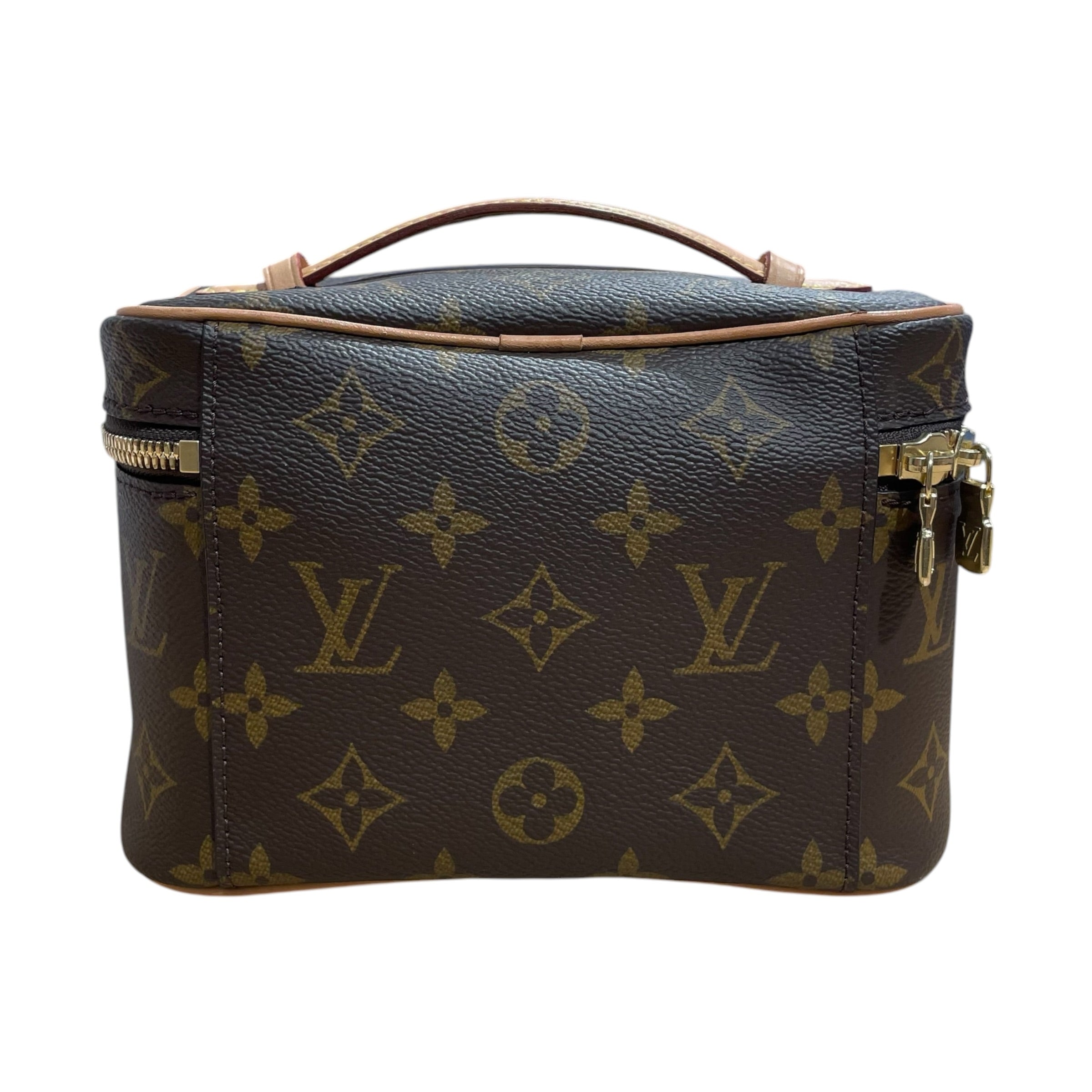 LOUIS VUITTON/Bag/Monogram/Leather/BRW/vanty case view 2