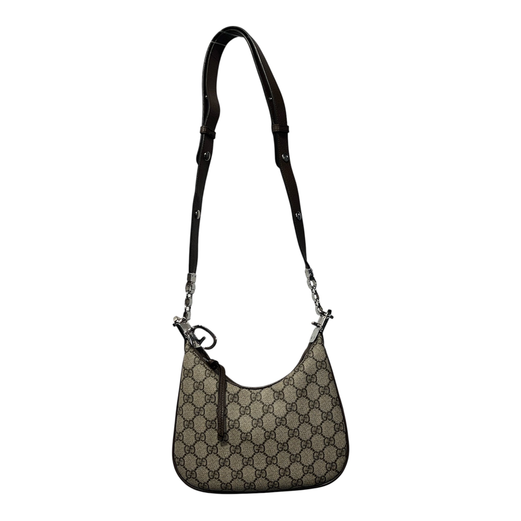 GUCCI/Cross Body Bag/Monogram/Leather/BEG/Attache Handbag GG supreme view 1