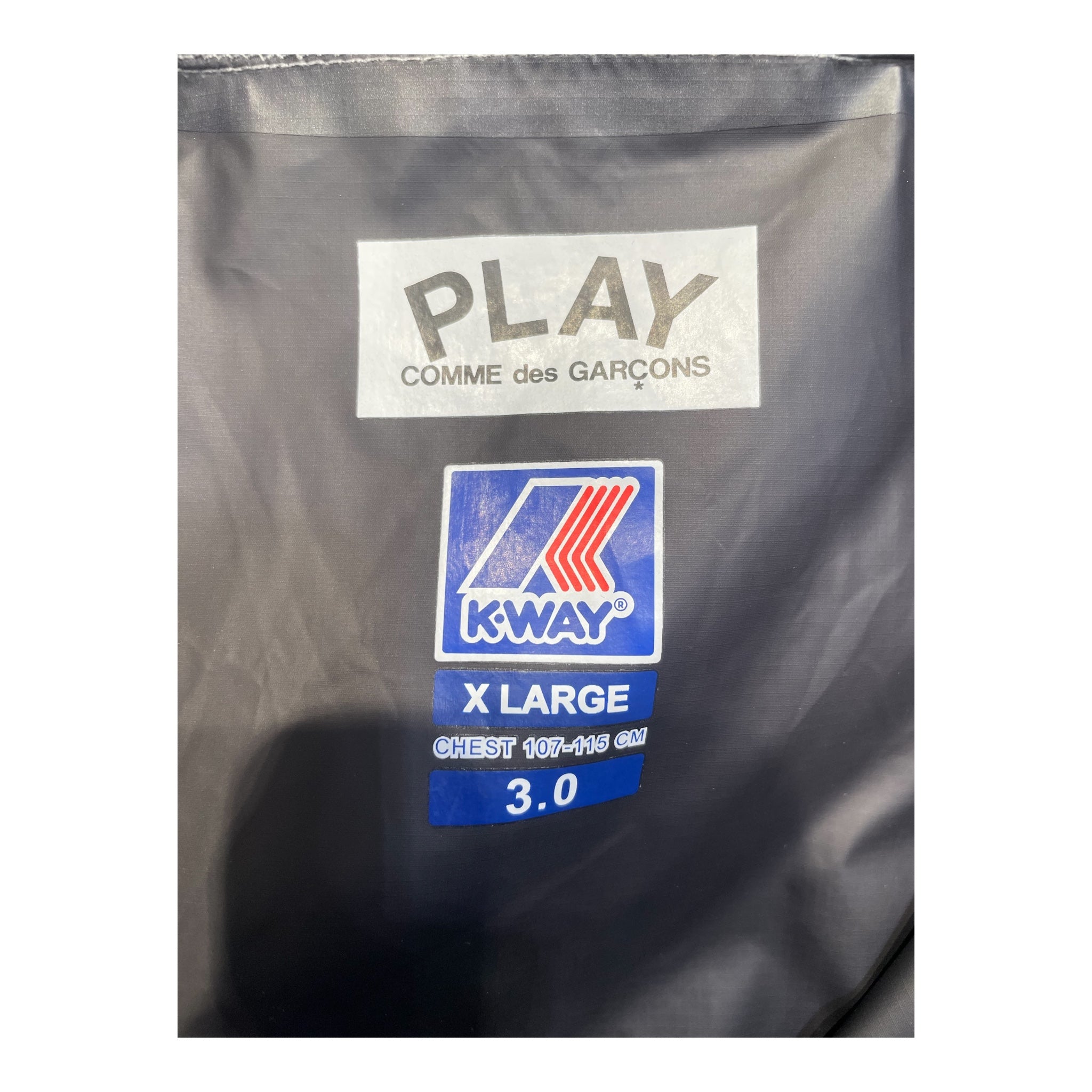 CDG/K-WAY/Windbreaker/XL/Nylon/BLK/ view 3