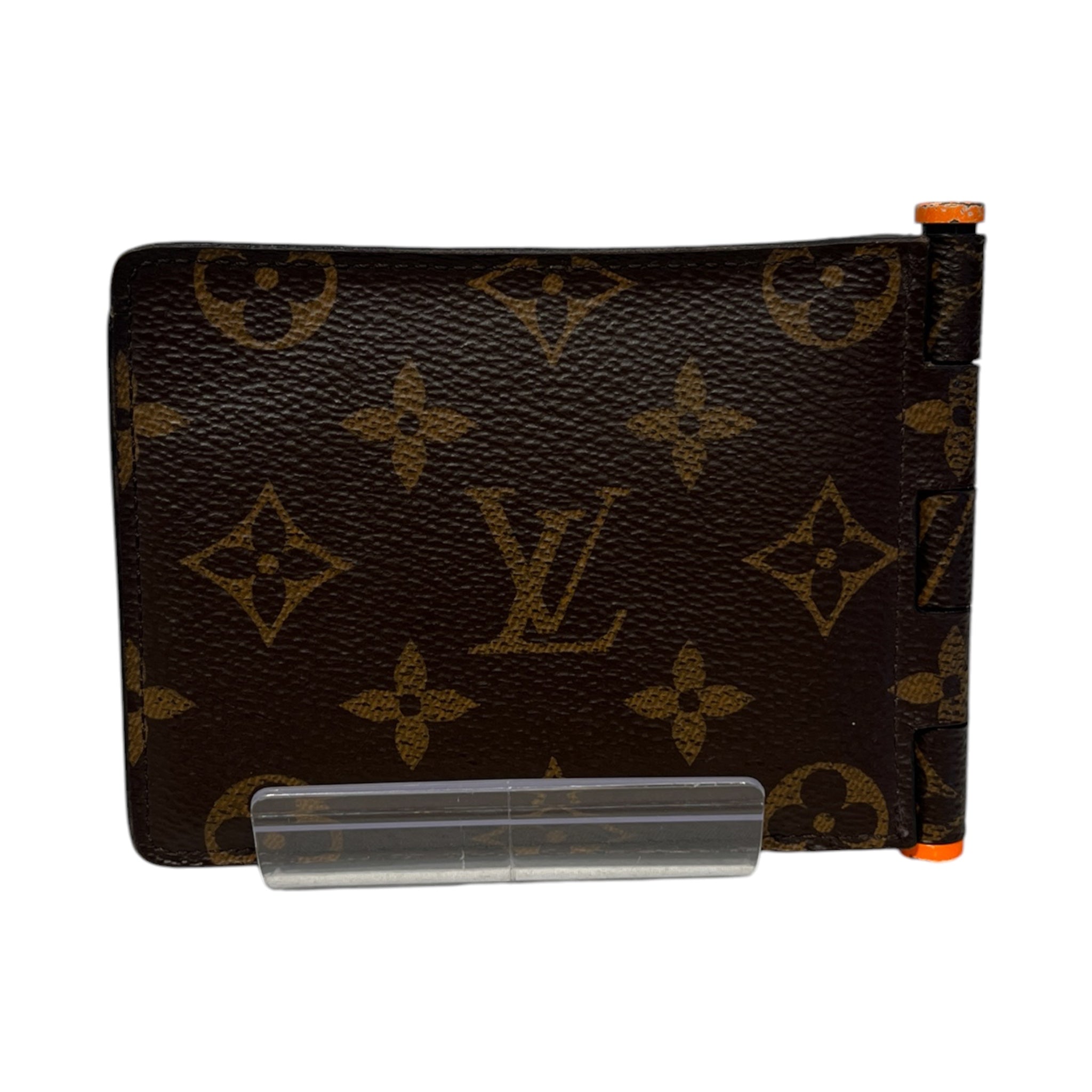 LOUIS VUITTON/Bifold Wallet/Monogram/Leather/BRW/M's/solar ray orange bar wallet view 2