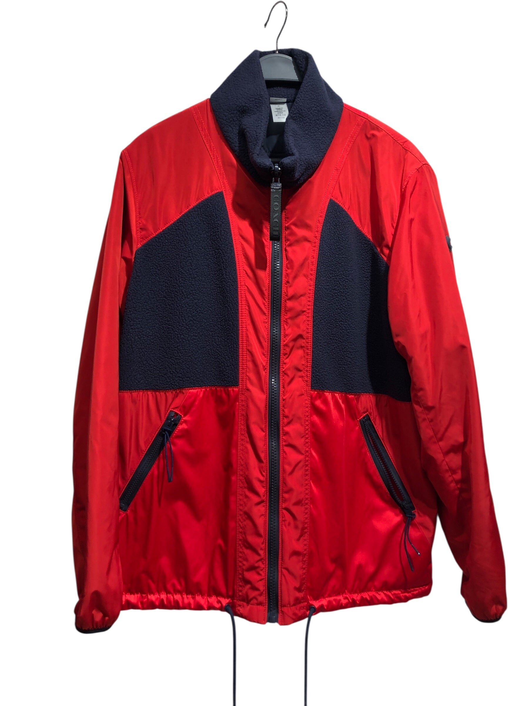 COACH/Fleece Jkt/XL/NVY/red navy reversable fleece view 1