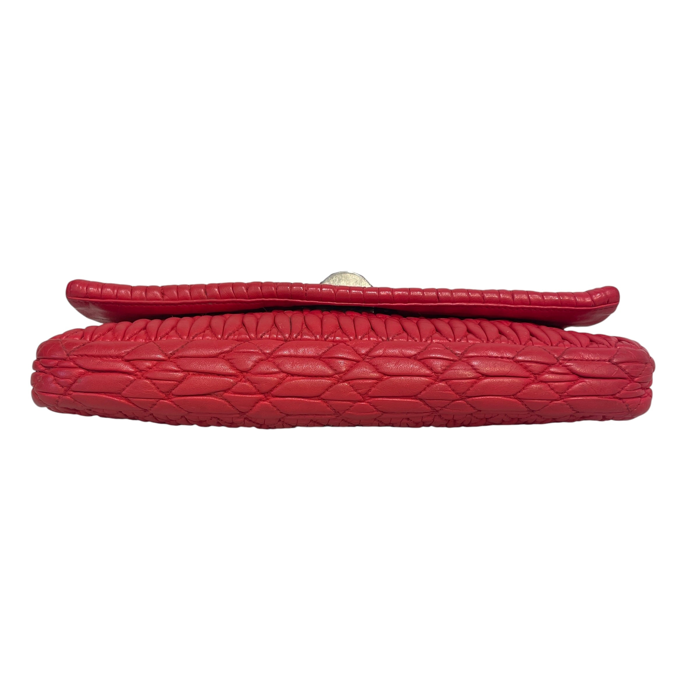 MIU MIU/Hand Bag/Leather/RED/Crystal Cloque view 3