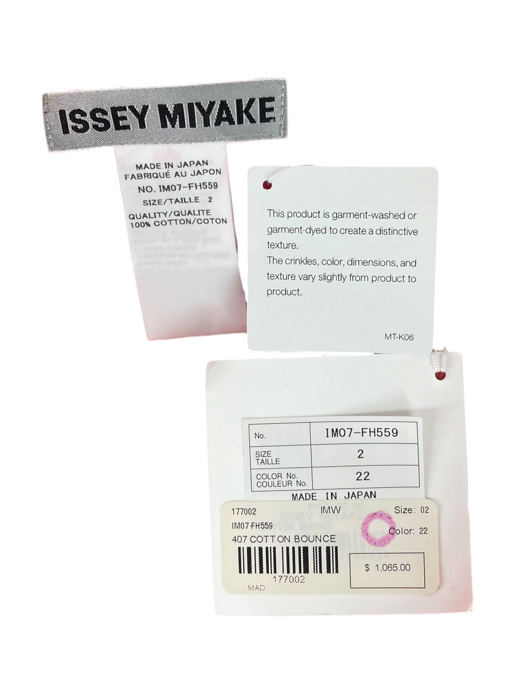 ISSEY MIYAKE/SS Dress/2/Cotton/PNK/IM07 FH559 HORIZONTAL LINES view 5