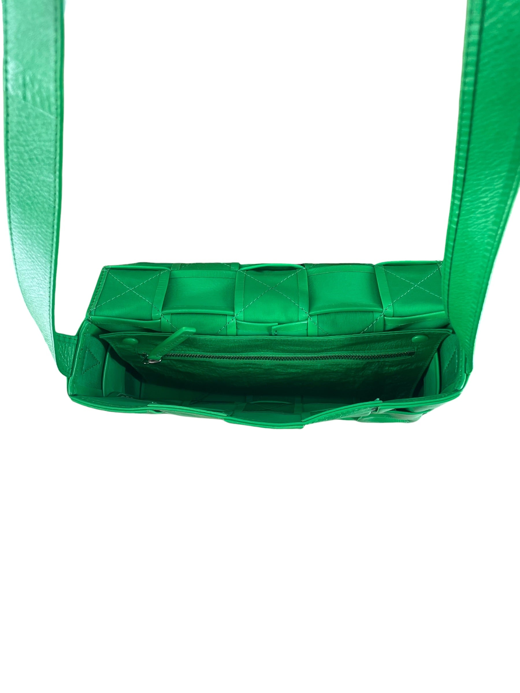 BOTTEGA VENETA/Hand Bag/Border/Leather/GRN/CALFSKIN INTRECCIO CASSETTE view 6