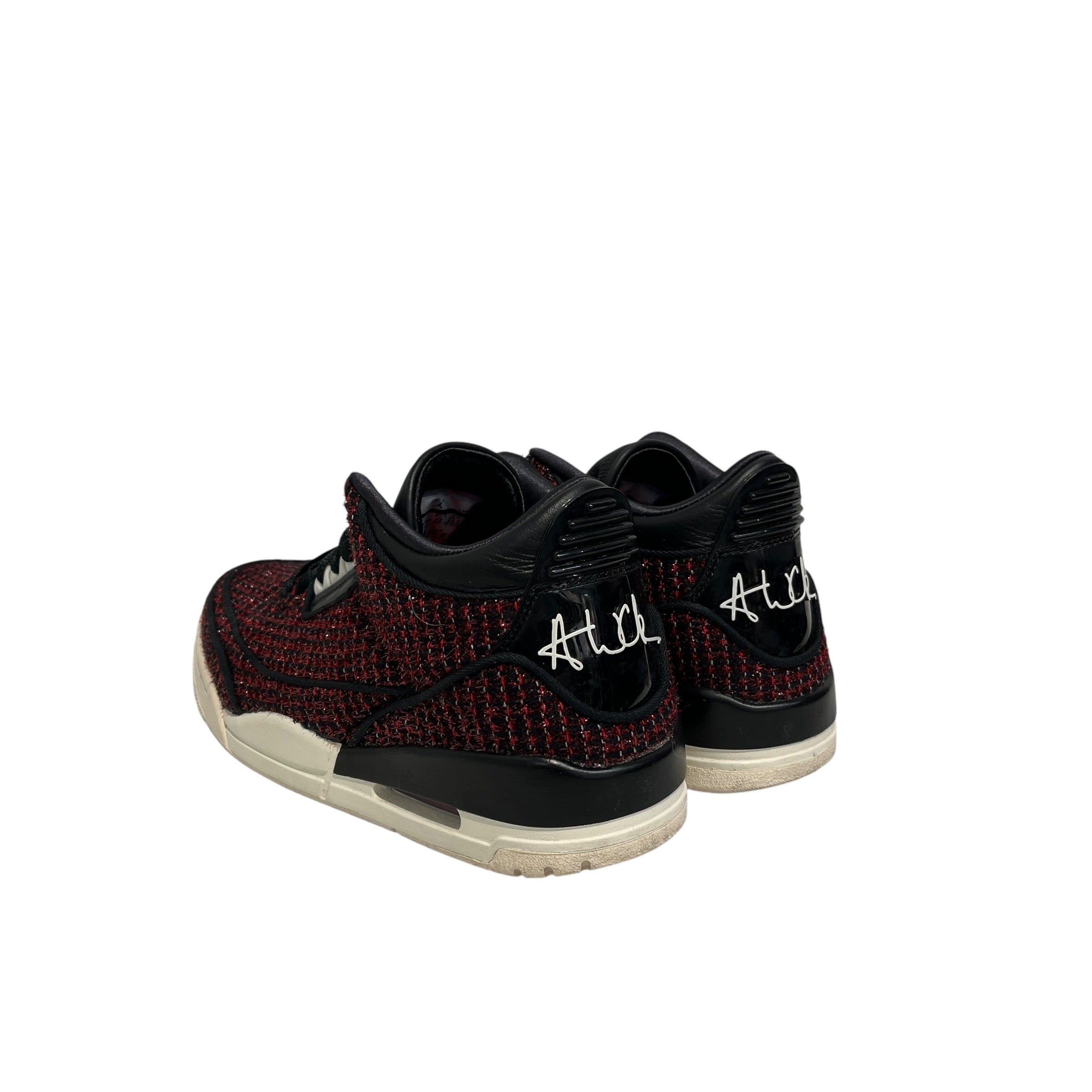 JORDAN BRAND/Low-Sneakers/US 8.5/Cotton/RED/vouge jordan 3 view 2