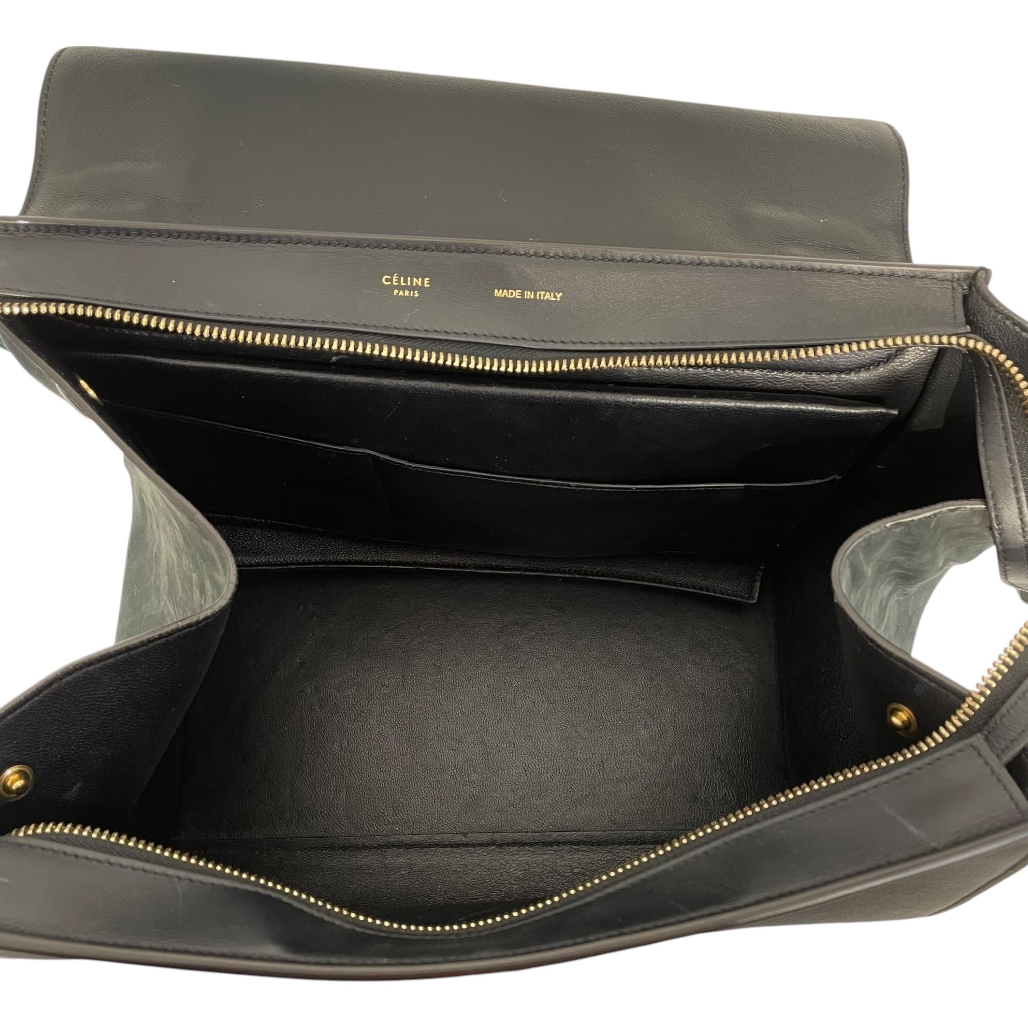 CELINE/Cross Body Bag/M/Leather/GRY/ view 8