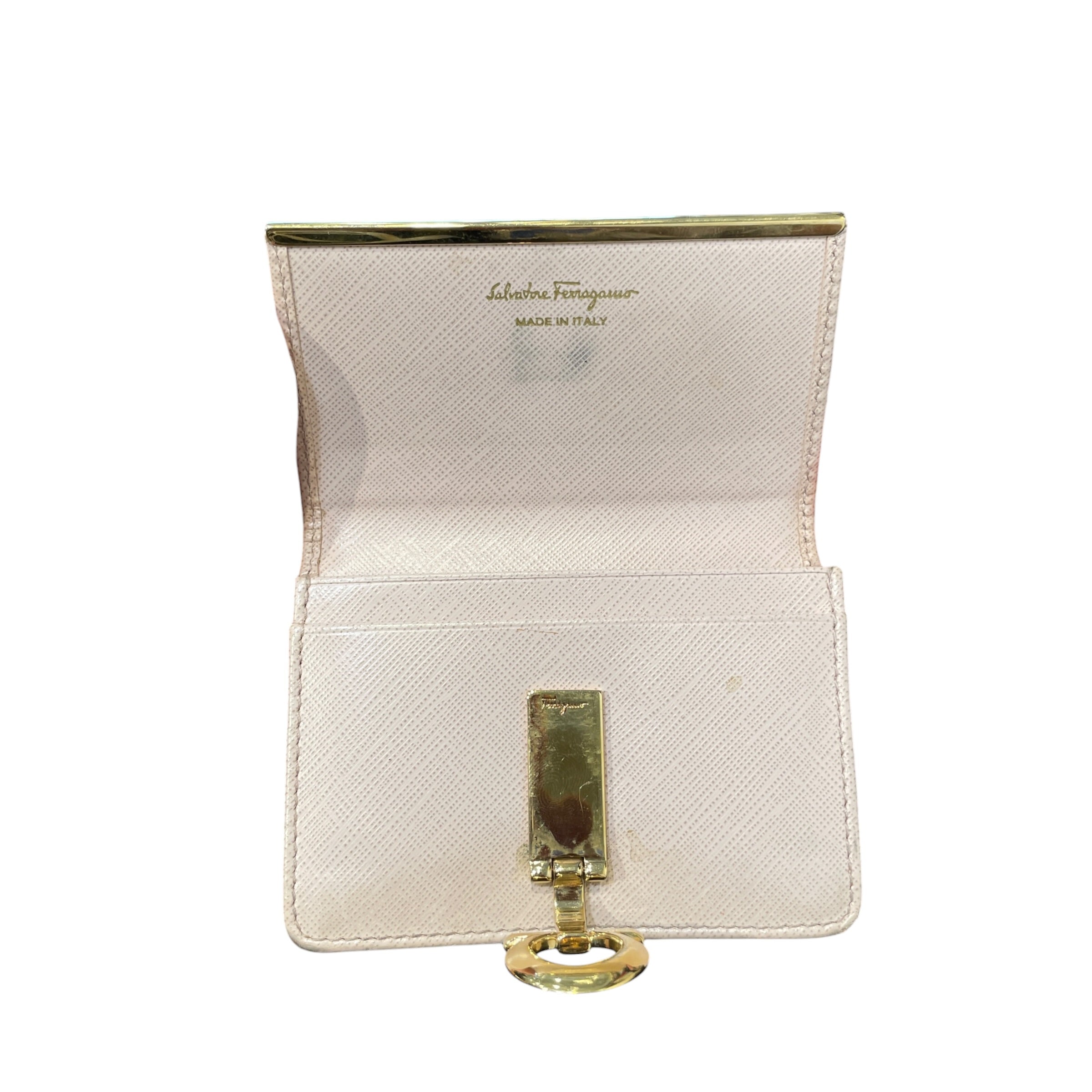 Salvatore Ferragamo/Bifold Wallet/Leather/CRM/L's/Saffiano Gancini Clasp view 4