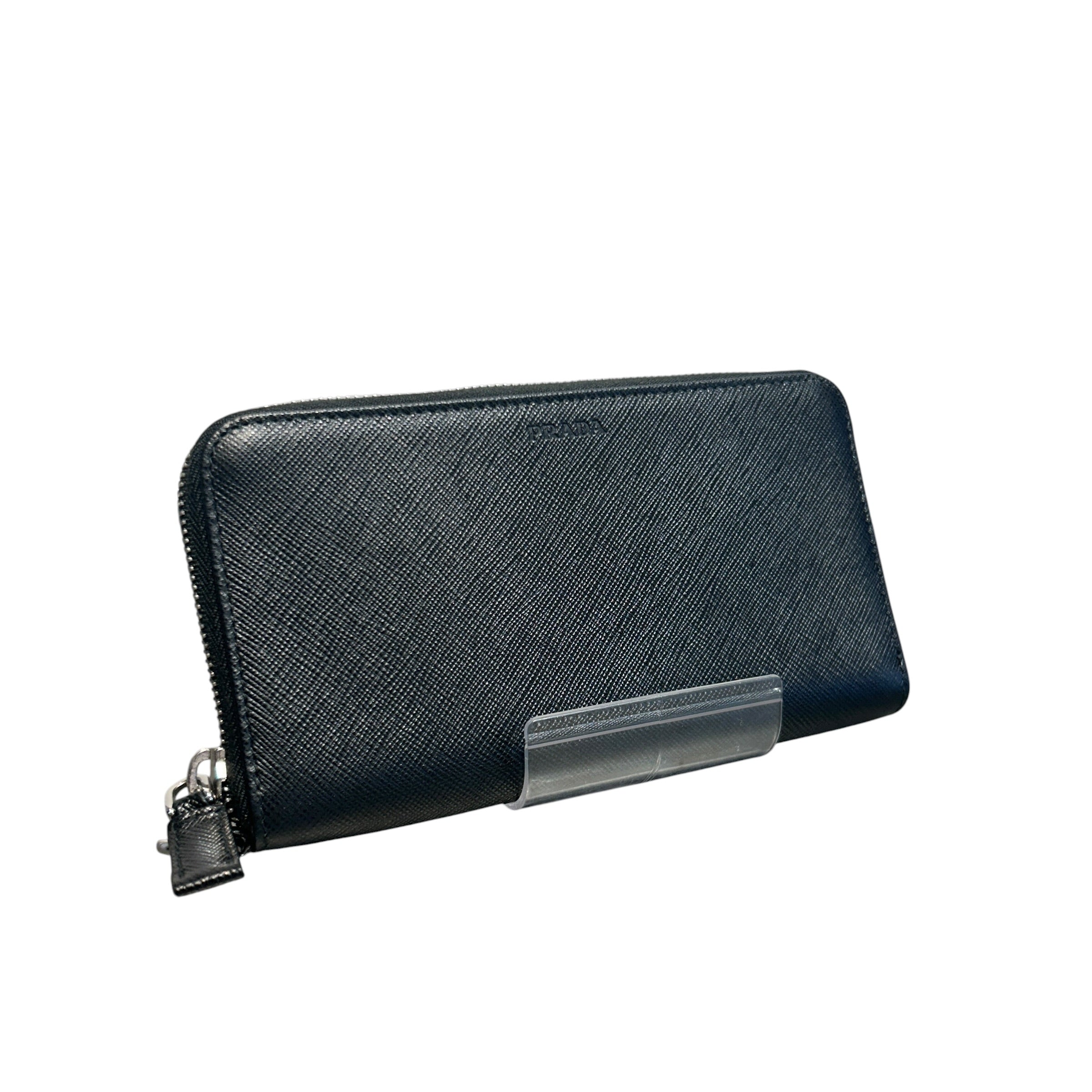PRADA/Long Wallet/Leather/BLK/Long Wallet view 1