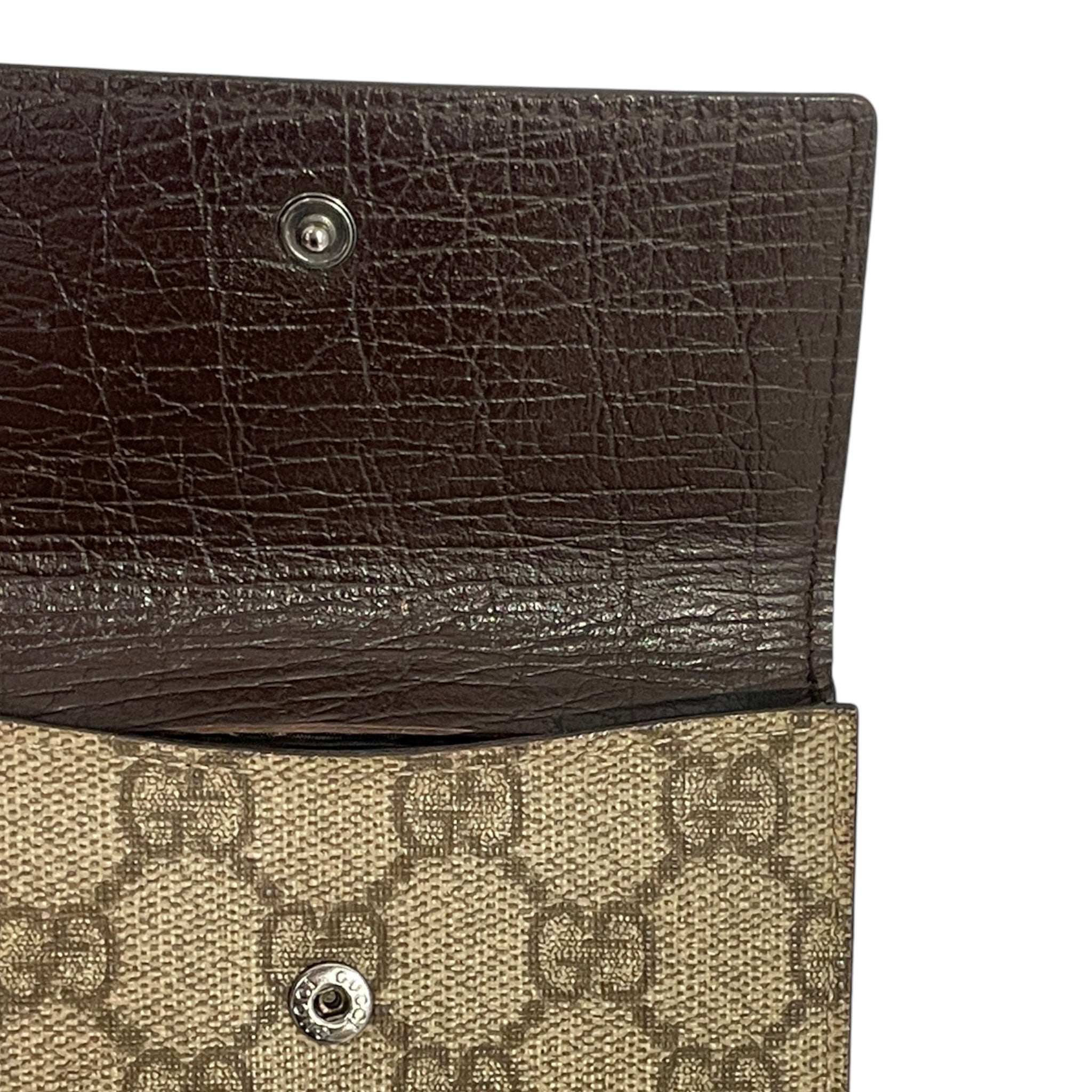 GUCCI/Bifold Wallet/Monogram/Leather/KHK/49XRGYM view 3