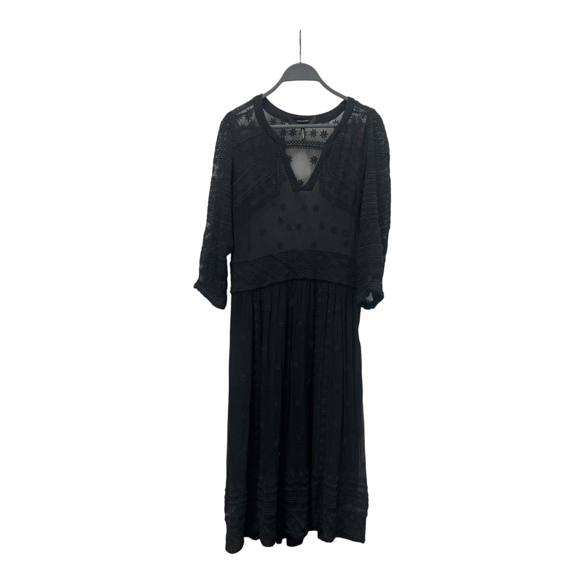 ISABEL MARANT/SL Dress/M/Nylon/BLK/ view 1