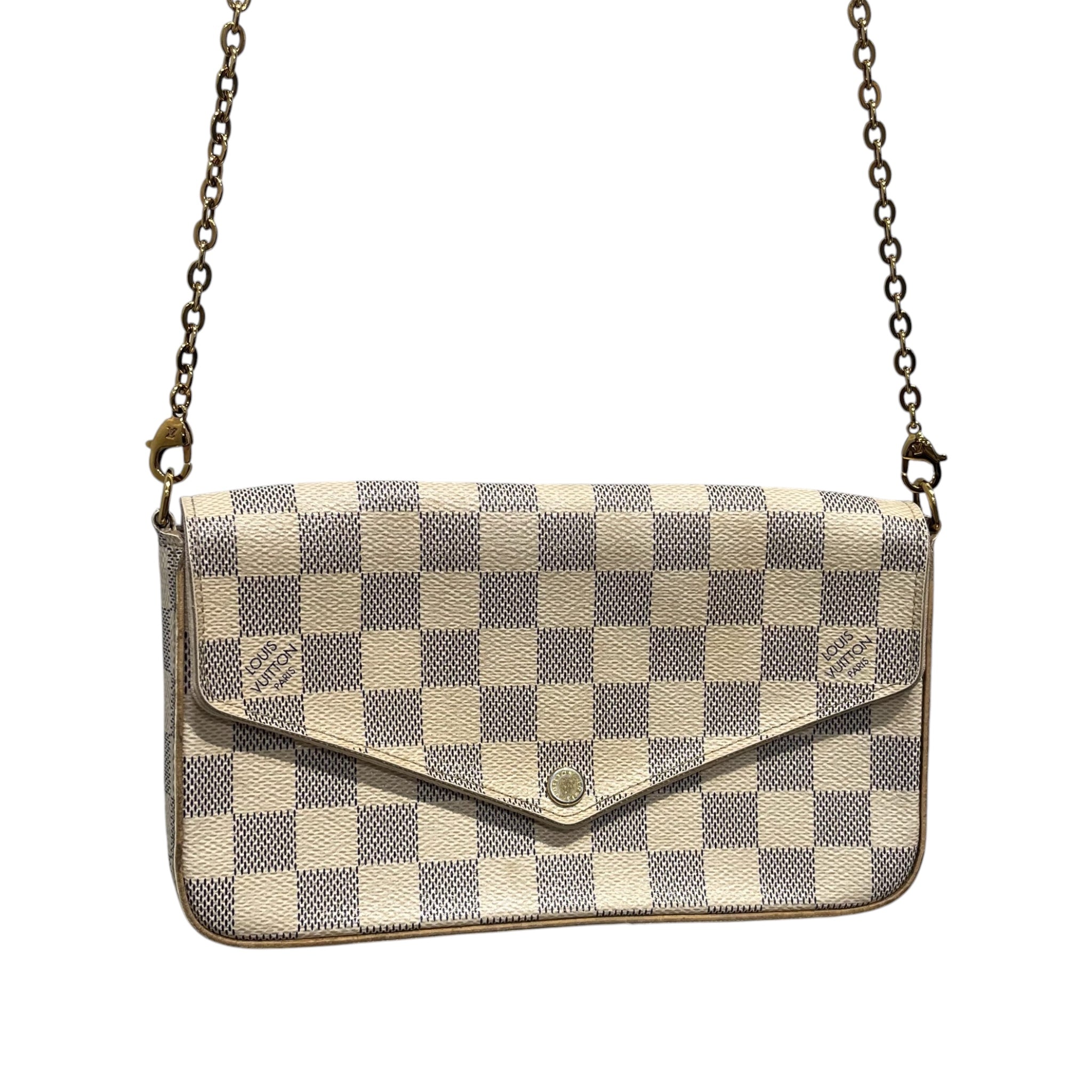 LOUIS VUITTON/Cross Body Bag/Monogram/Leather/CRM/damier felicie pouchette view 2