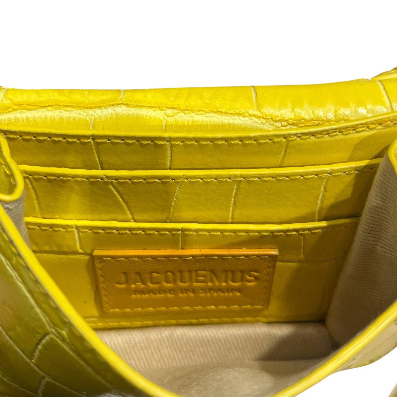 JACQUEMUS/Cross Body Bag/XS/Animal Pattern/Leather/YEL/CROSSBODY BAG view 4