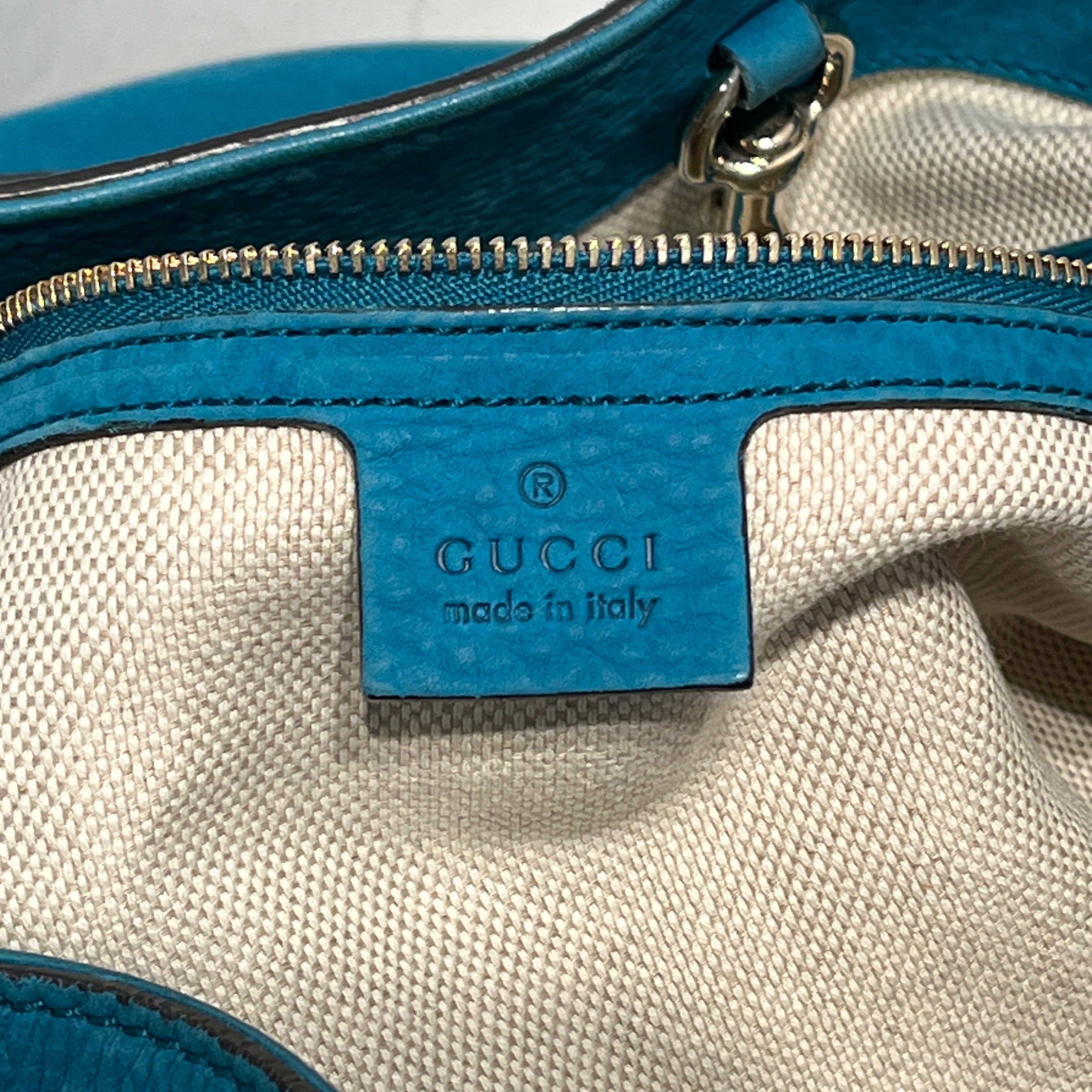 GUCCI/Cross Body Bag/Leather/BLU/GUCCI INTERLOCKING G SOHO TEAL view 7
