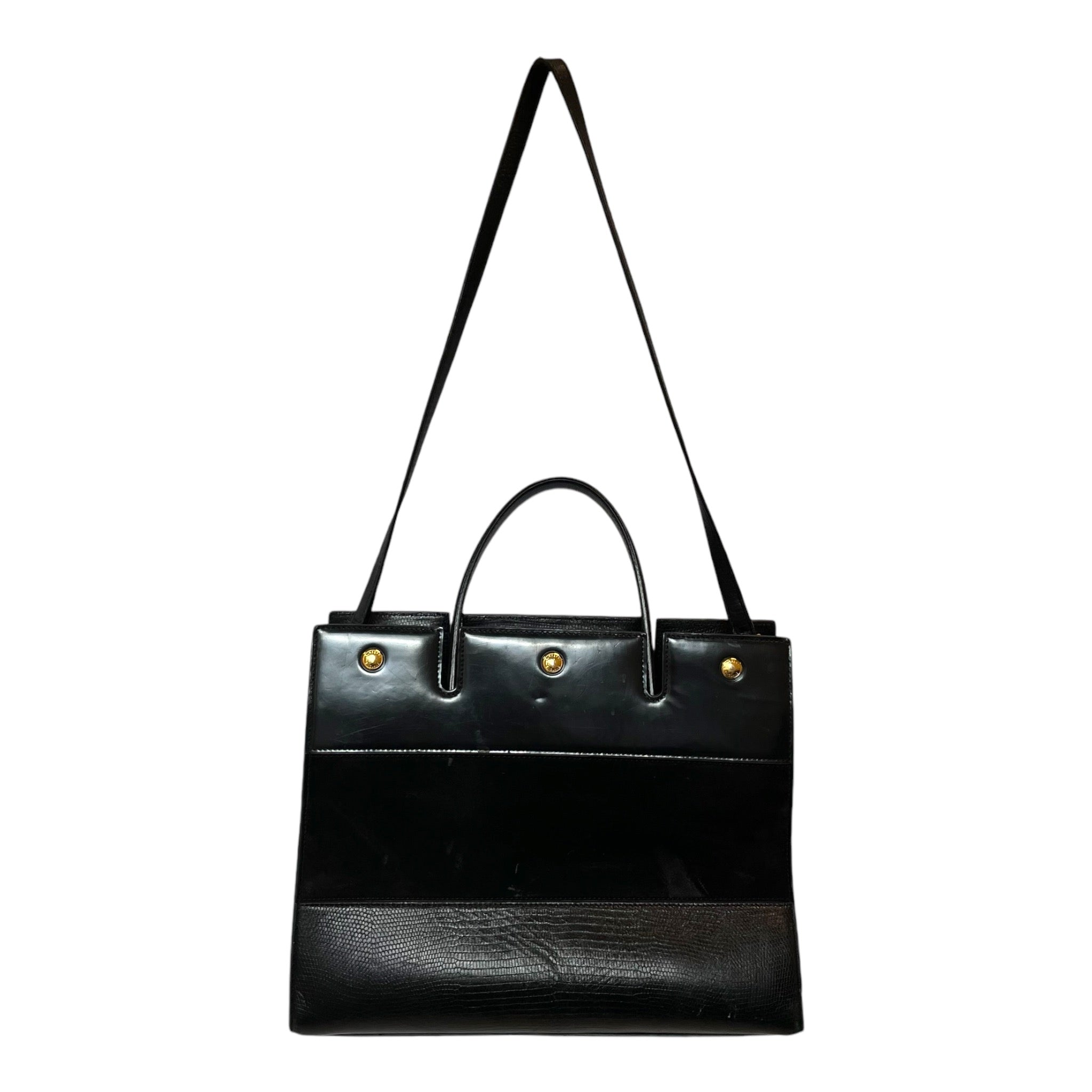 BURBERRY LONDON/Cross Body Bag/FREE/Leather/BLK/DEERSKIN EMBOSSED view 2