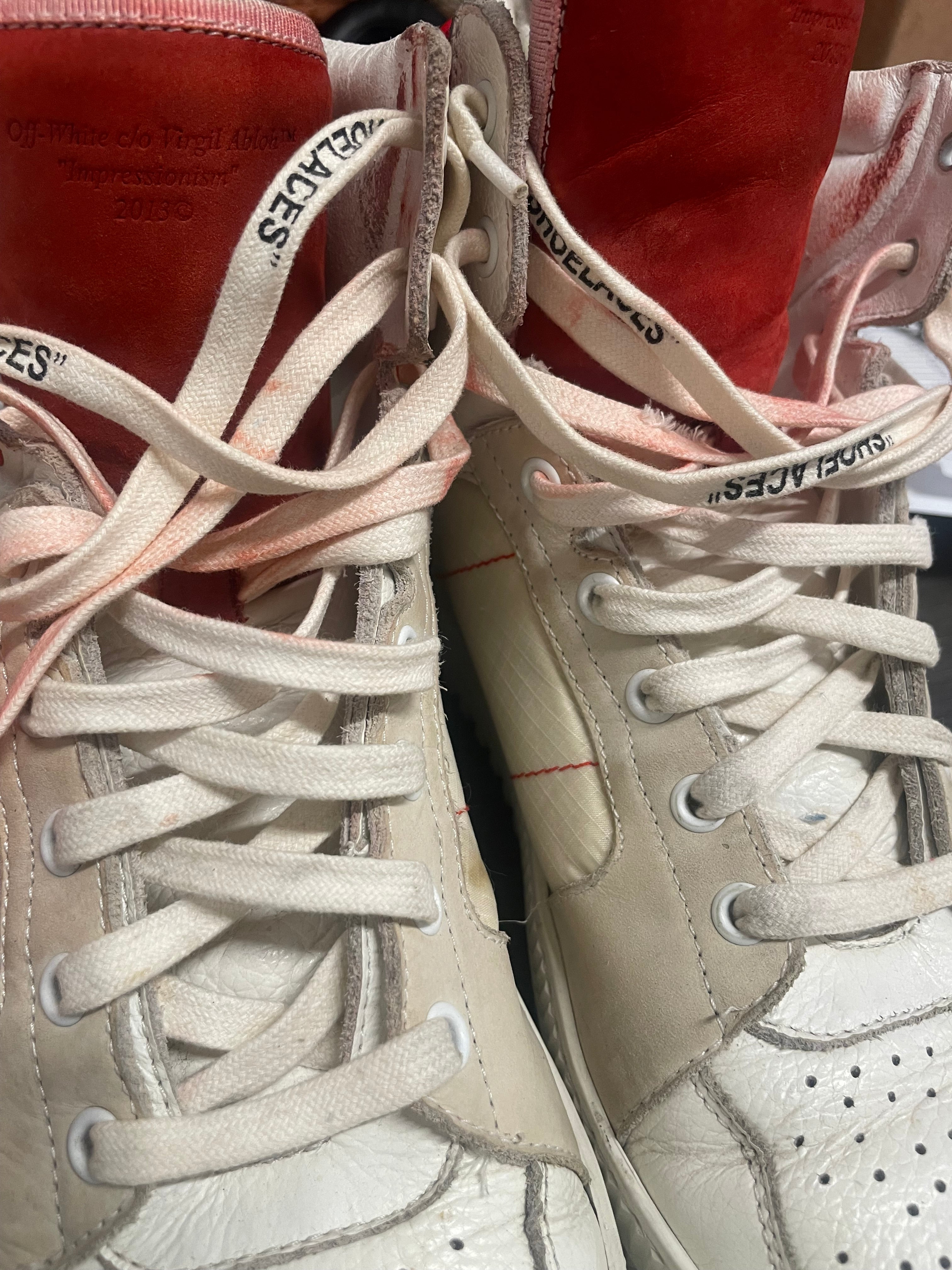 OFF-WHITE/Hi-Sneakers/EU 43/Leather/WHT/HIGHTOP RED view 4
