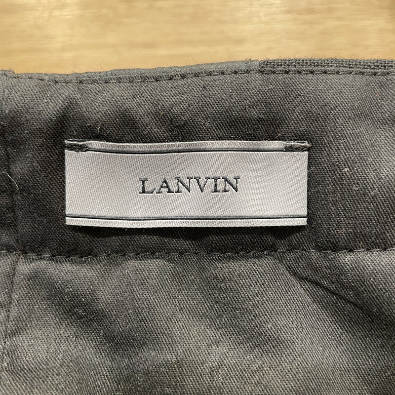 LANVIN/Cargo Wool Trousers/50/Wool/BLK