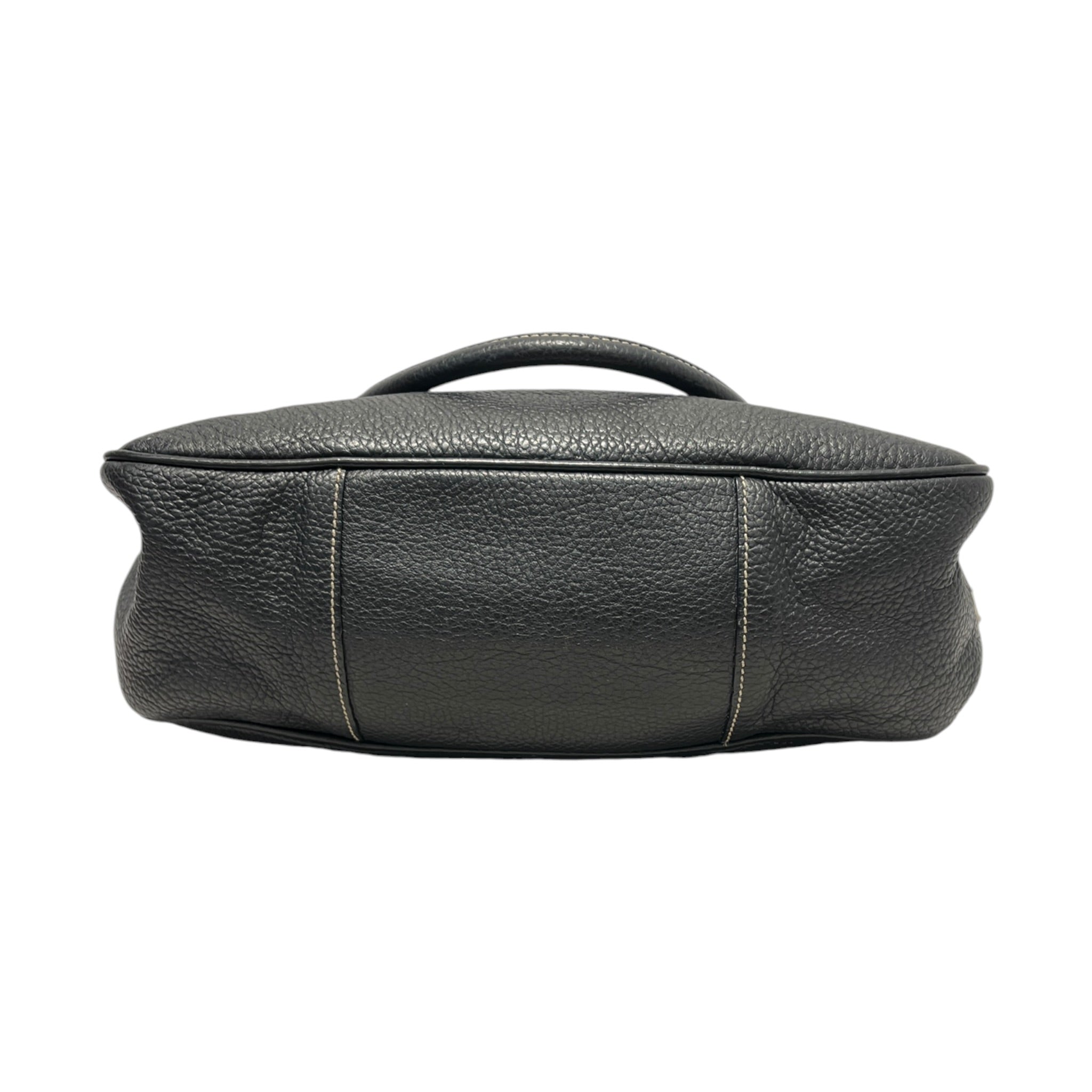 PRADA/Hand Bag/Leather/BLK/HALF MOON BUCKLE view 3