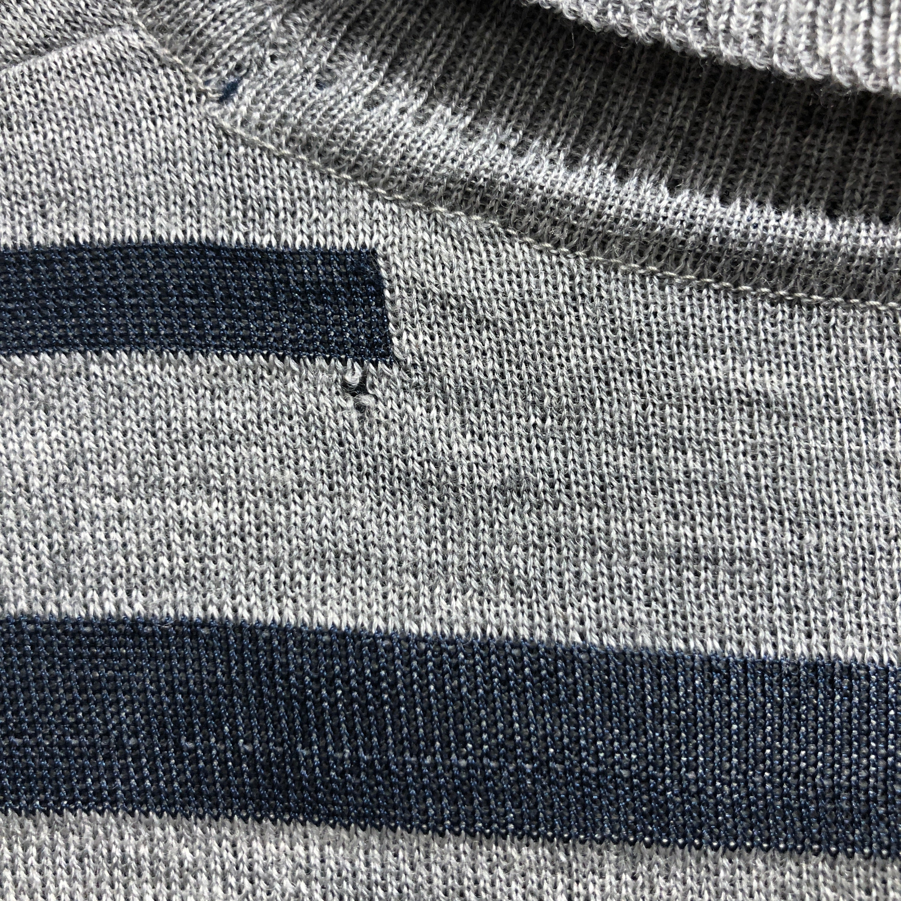 Jean Paul Gaultier/LS Dress/32/Stripe/Wool/GRY/Midi Length/nvy/gry turtleneck #7 view 9