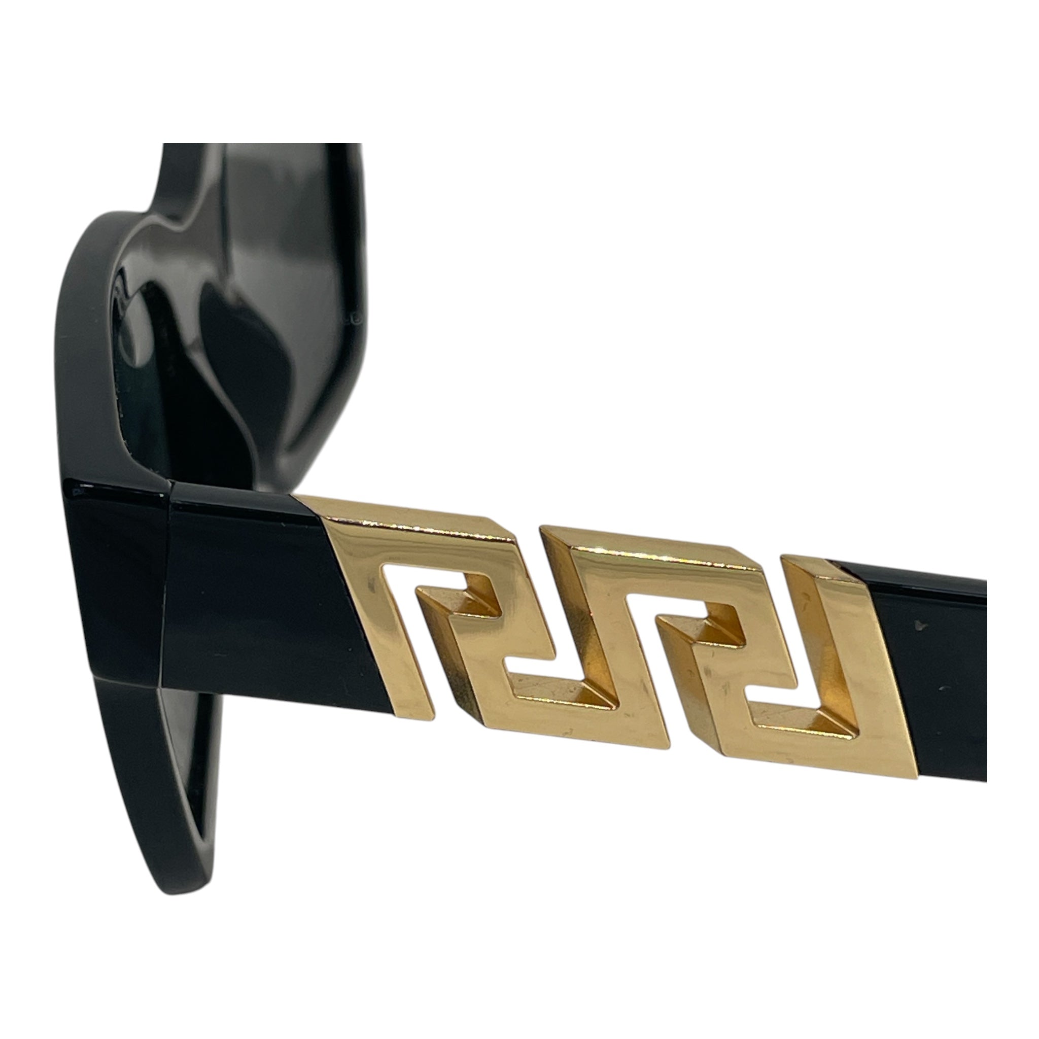 VERSACE/Sunglasses/Plastic/BLK/golddesign/printonlens view 3