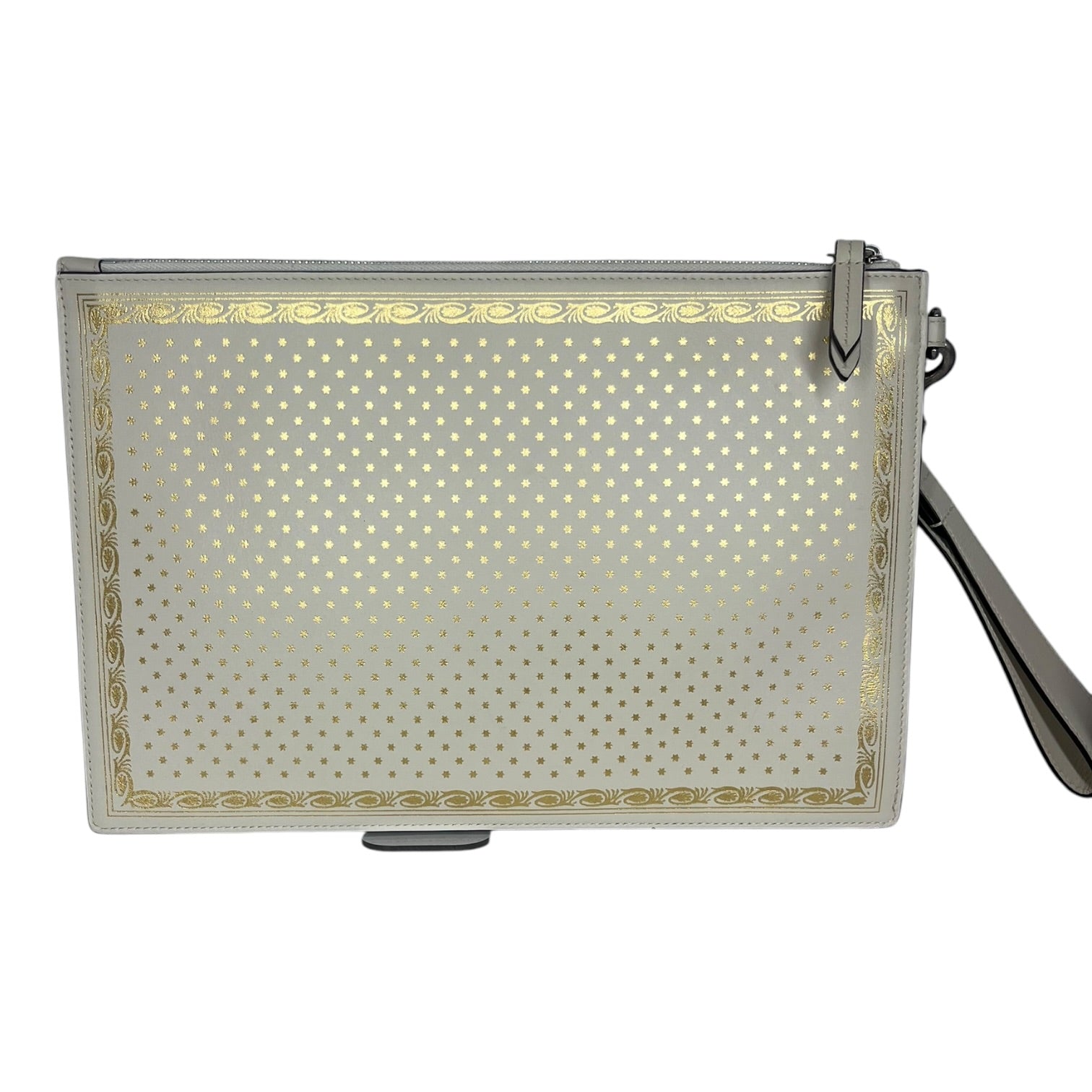 GUCCI/Clutch Bag/Graphic/Leather/WHT/"GUCCY" view 2