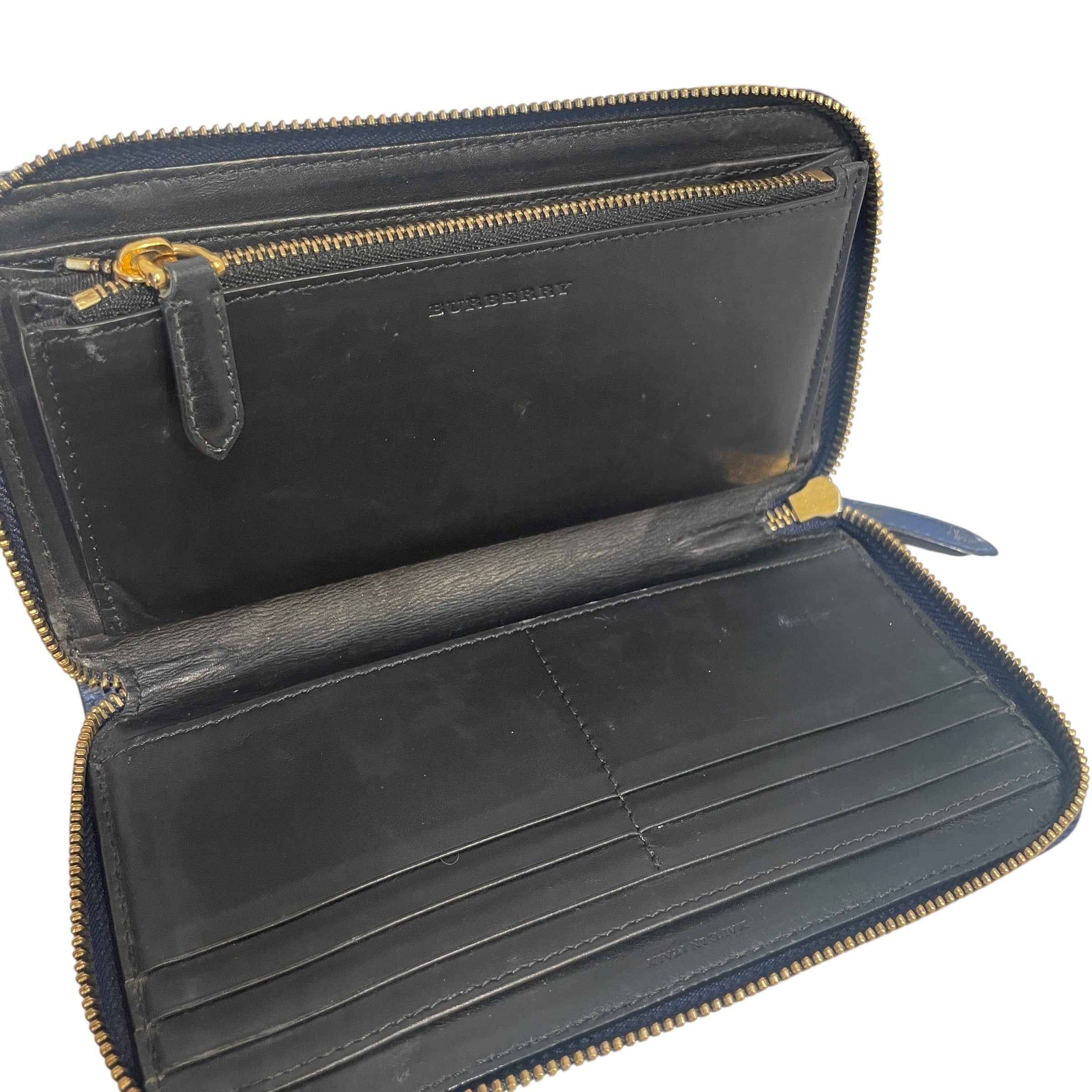 BURBERRY/Long Wallet/Leather/BLU/L's/Burberry Leather Wallet view 5