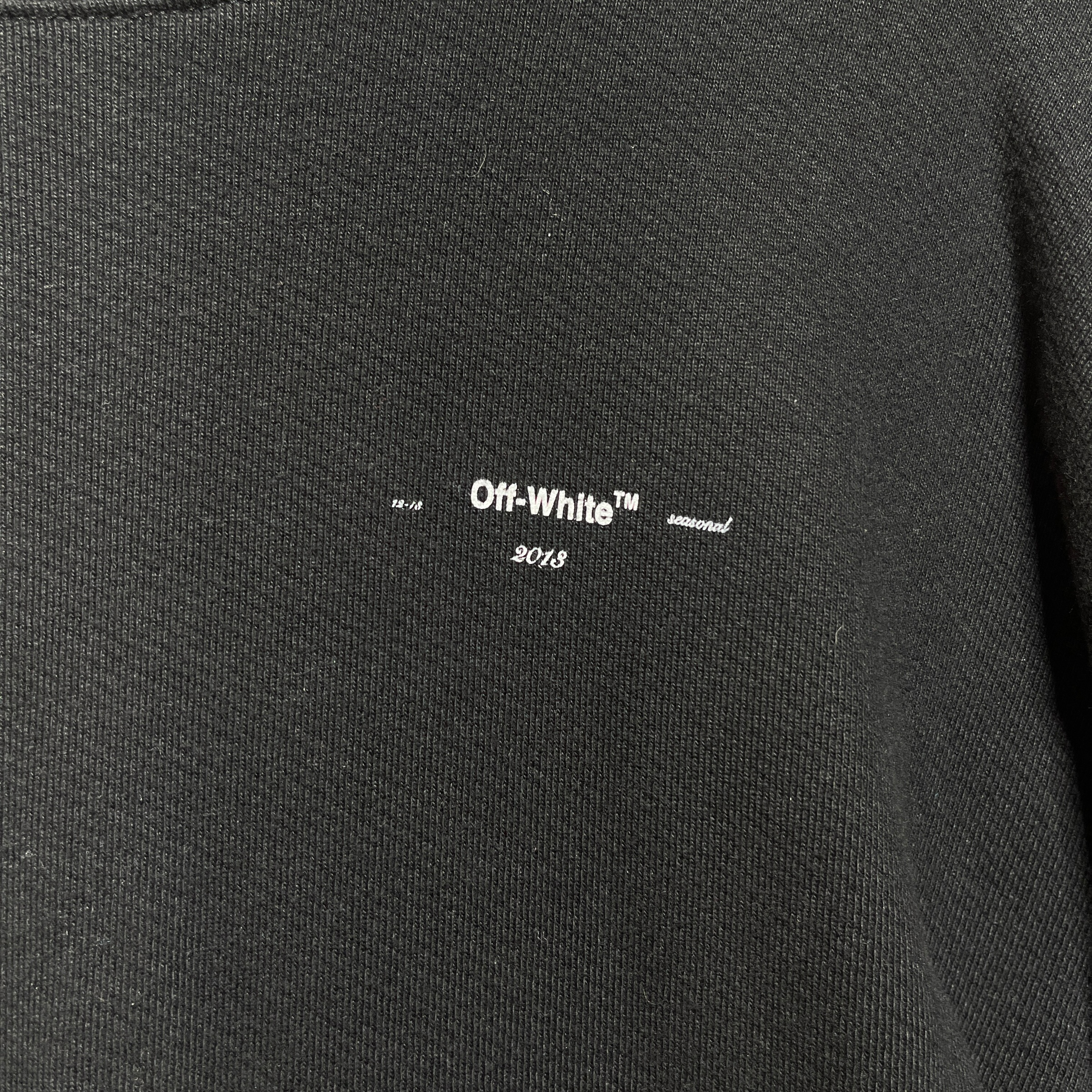 OFF-WHITE/Sweater/XL/Cotton/BLK/frayed arrow logo view 4