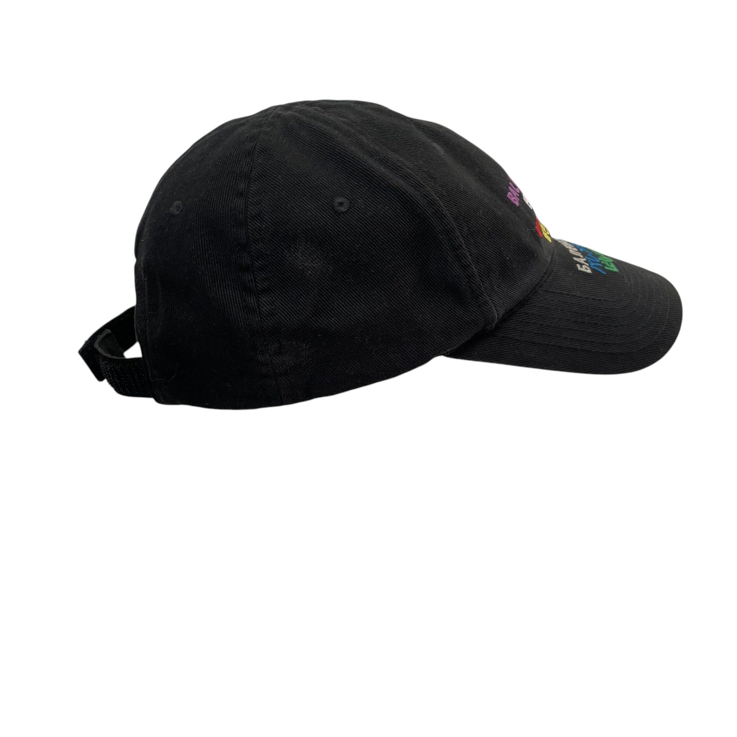 BALENCIAGA/Headwear/L/Polyester/BLK/languages cap view 2