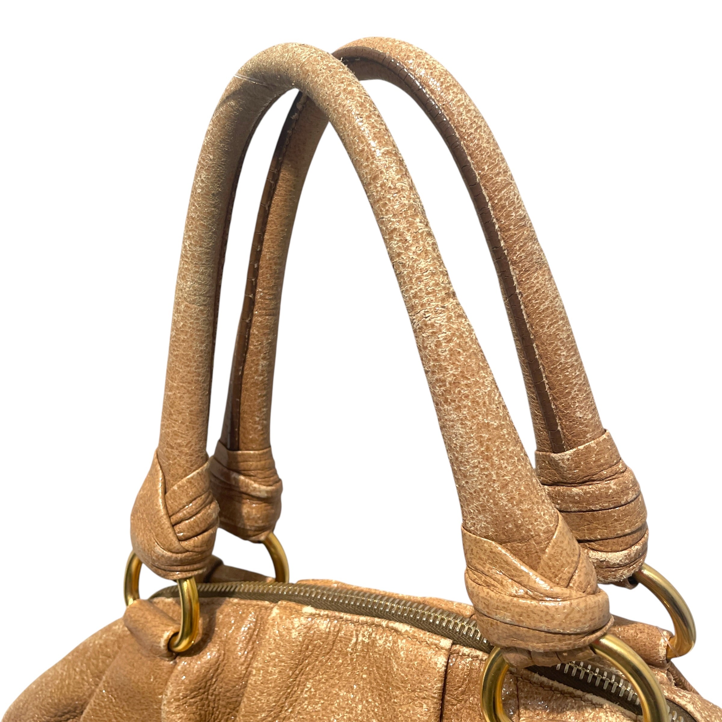 PRADA/Hand Bag/Leather/BEG/Vitello Daino Hobo view 4