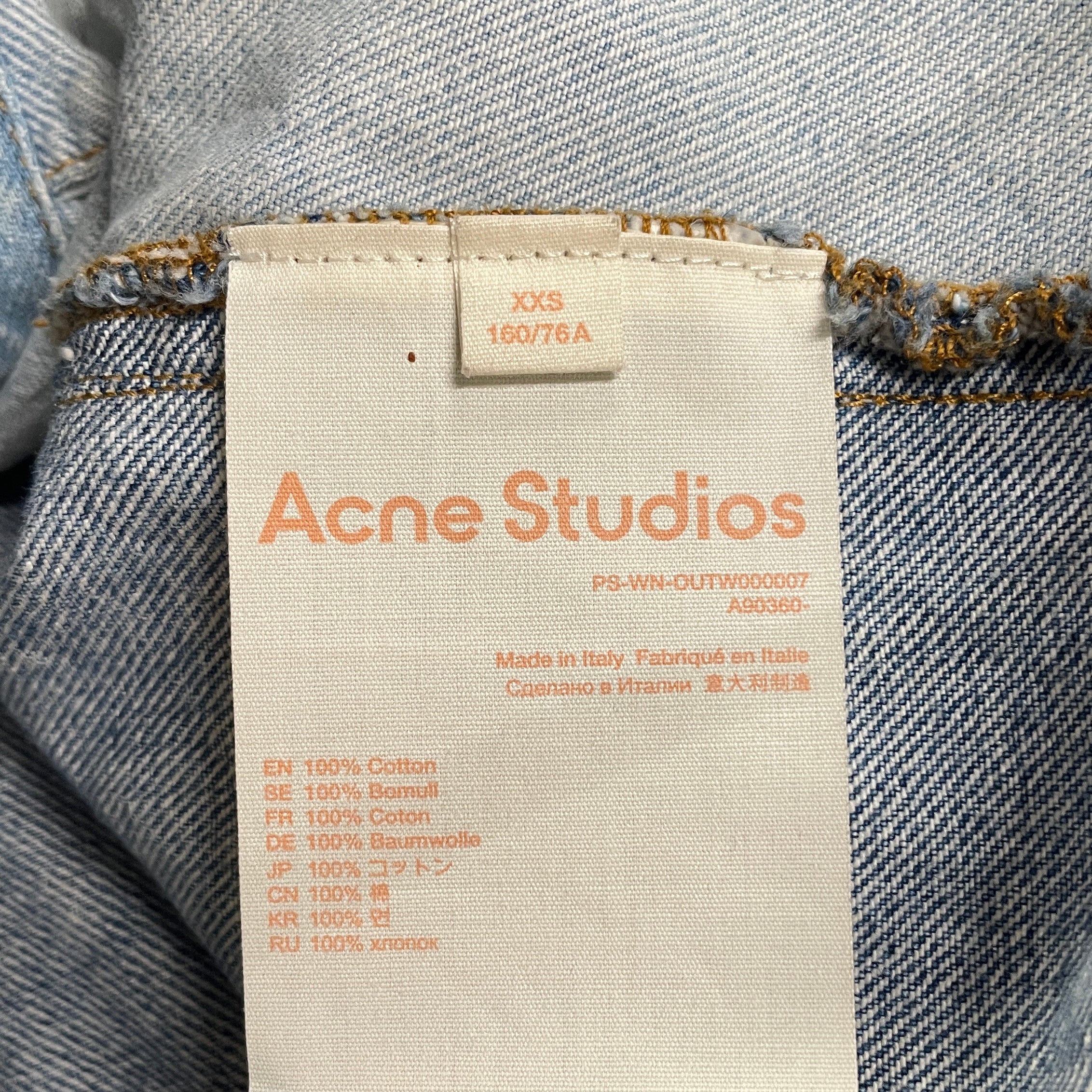 Acne Studios/Denim Jkt/XXS/Denim/BLU/2 dif denim blue view 4