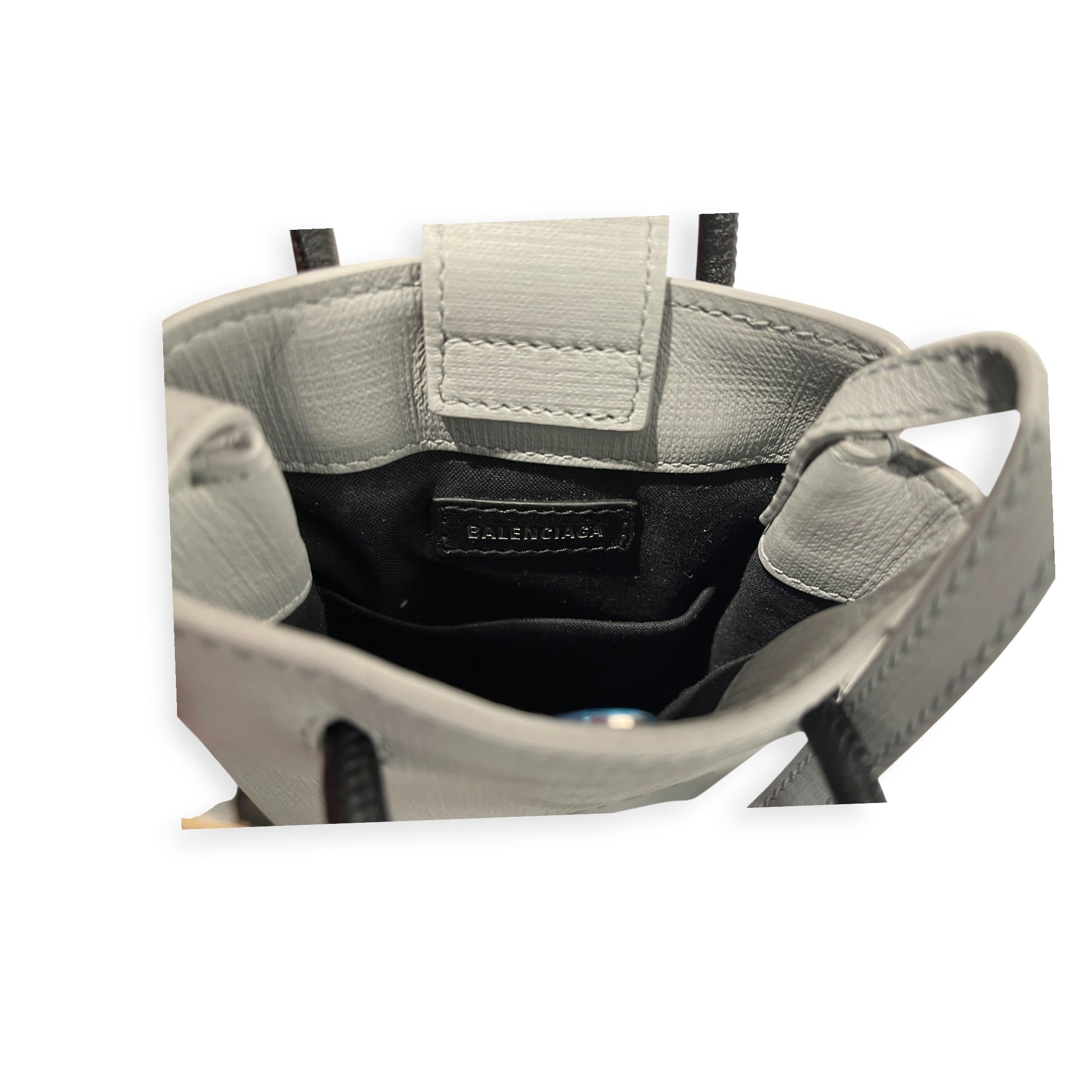 BALENCIAGA/Cross Body Bag/Leather/SLV/SHOPPING PHONE HOLDER view 4