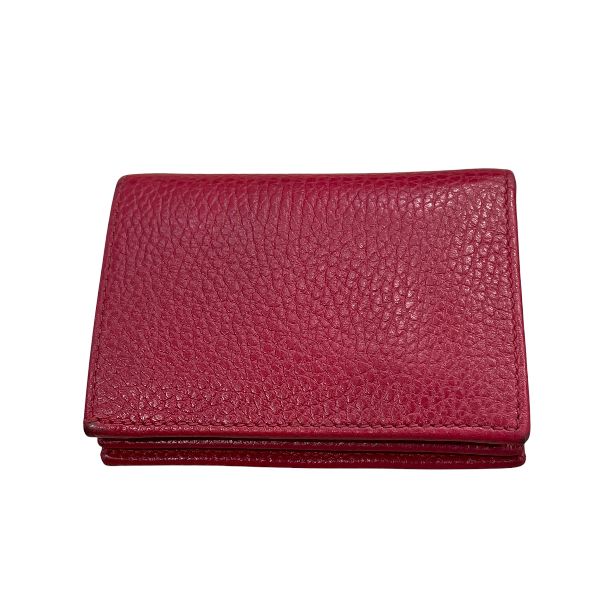 GUCCI/Bifold Wallet/Leather/RED/L's/mini/cardholder/456126 view 2