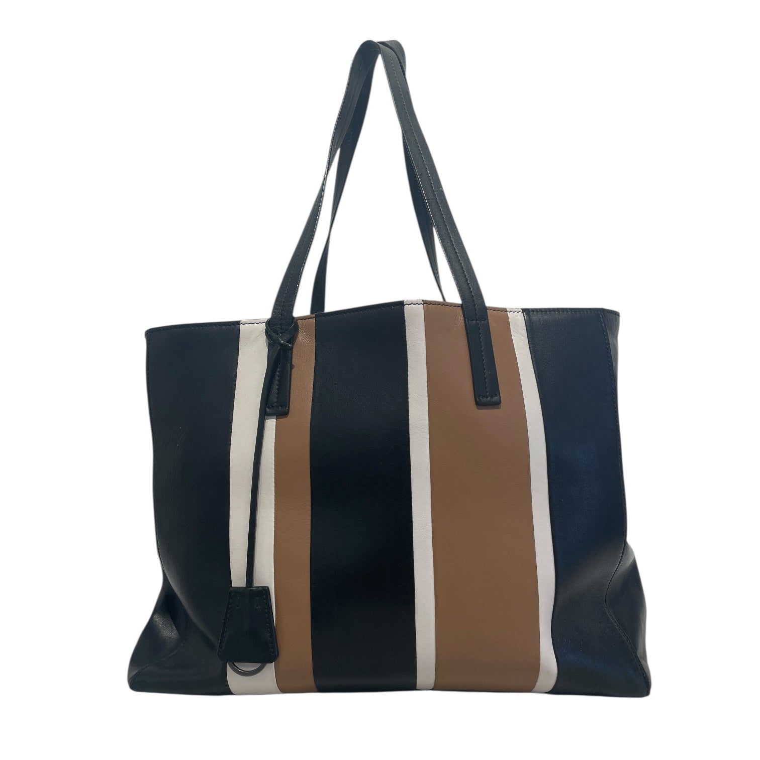 PRADA/Hand Bag/Stripe/Leather/BRW/Baiadera view 1
