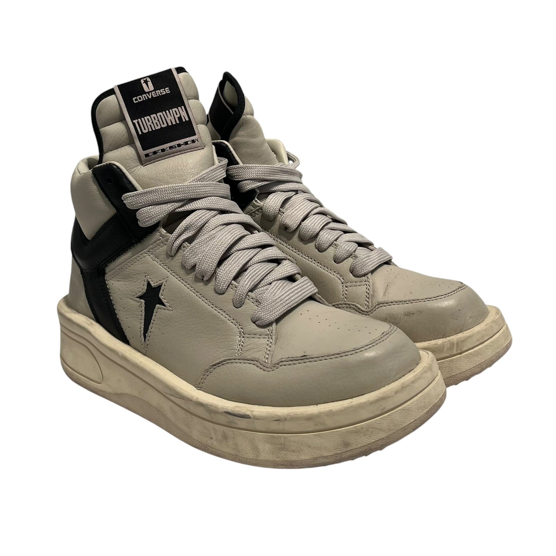 RICK OWENS DRKSHDW/CONVERSE/Hi-Sneakers/US 9/Leather/GRY/TRBOWPN BLK ACCENT view 1