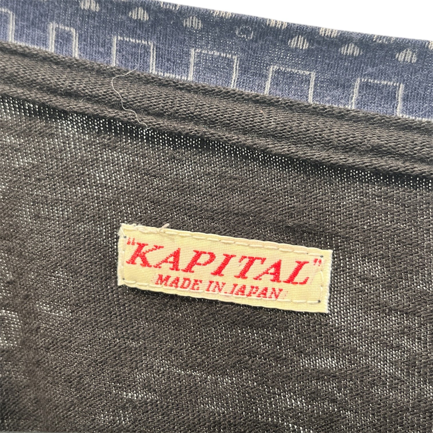 KAPITAL/LS T-Shirt/L/Cotton/BLK/High Neck/All Over Print/Black/ Blue Bandanna LS view 3
