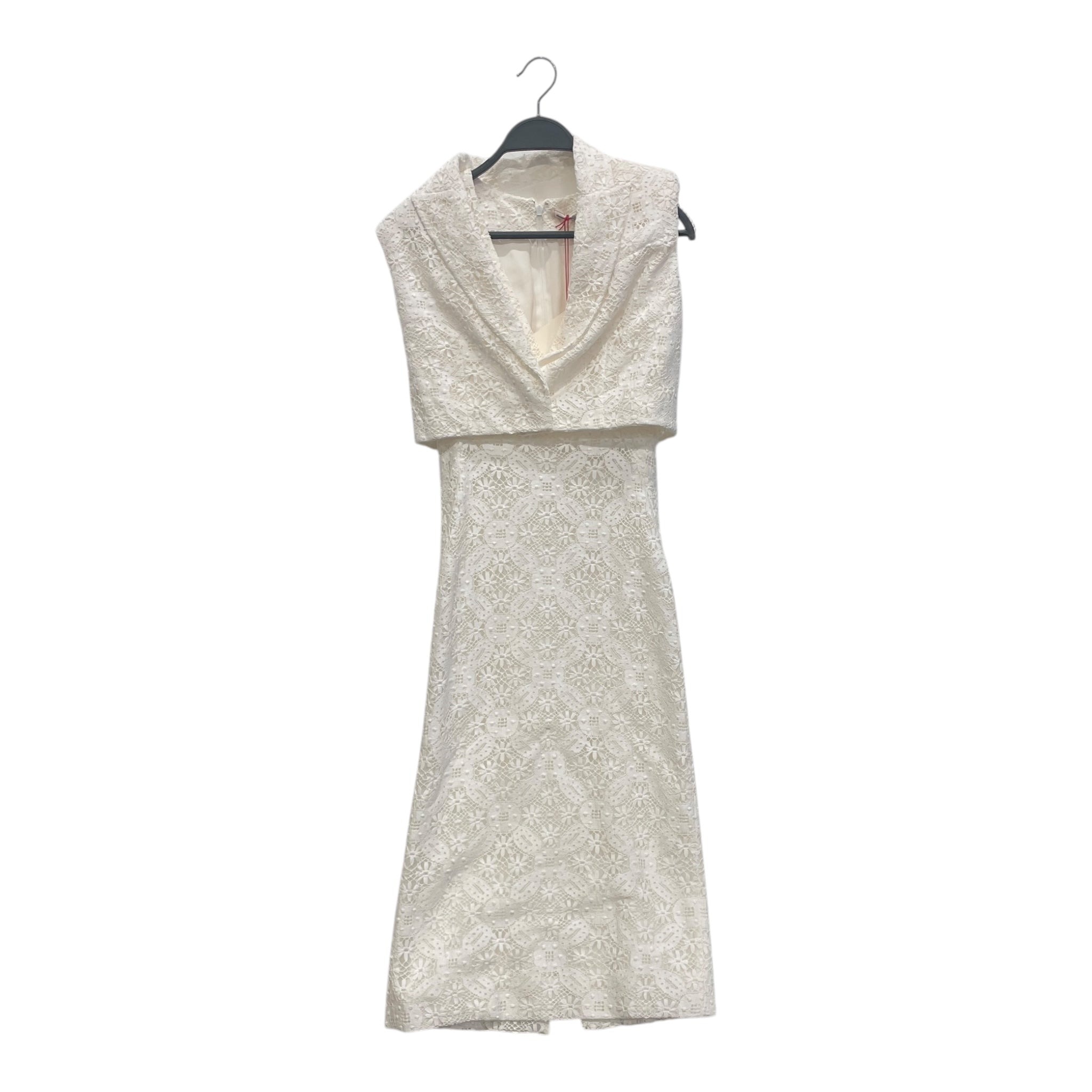 Alexander McQueen/SL Dress/Cotton/WHT/LACE DRESS W/ VEST view 1