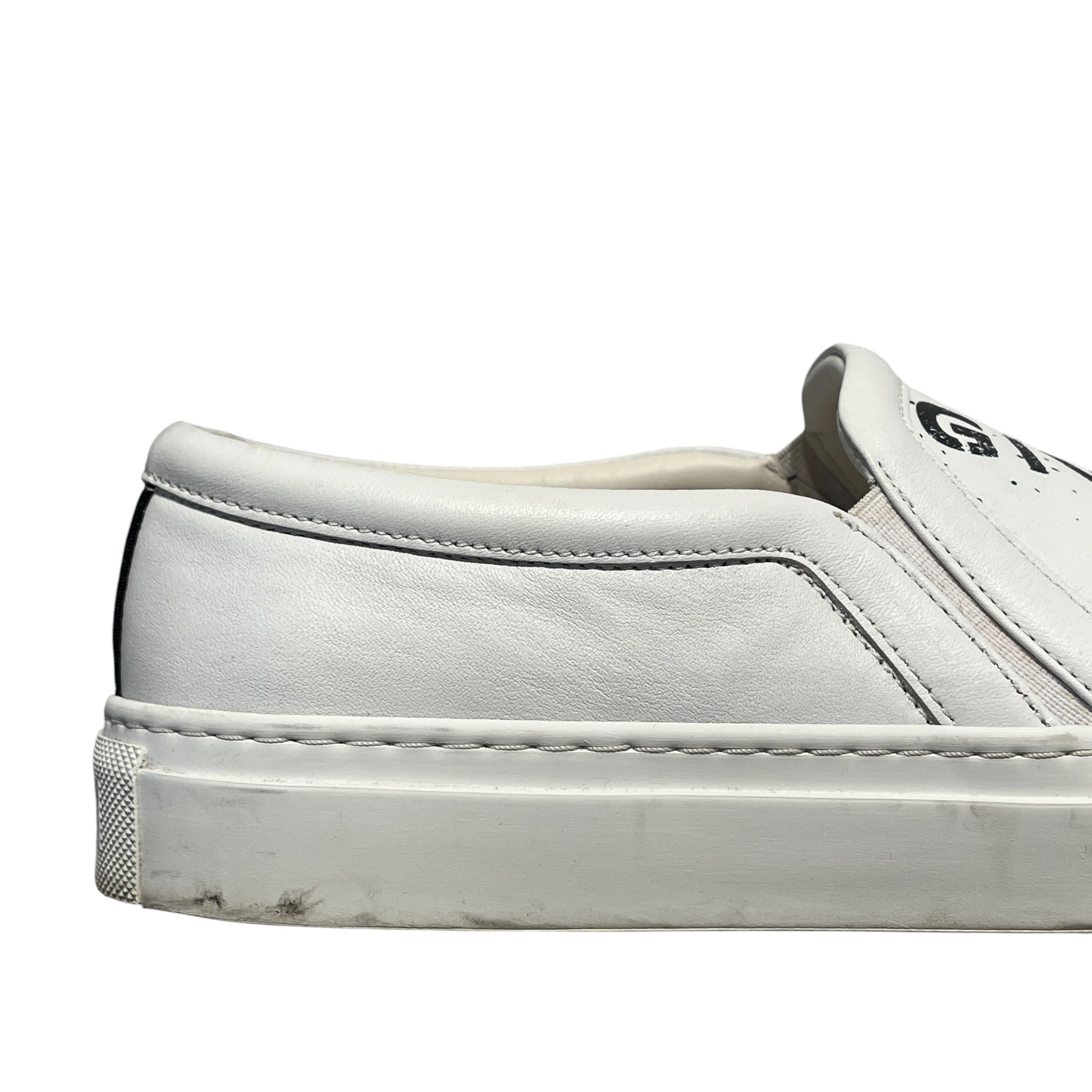GIVENCHY/Low-Sneakers/EU 40/Graphic/Leather/WHT/urban slip - grafitti logo view 7