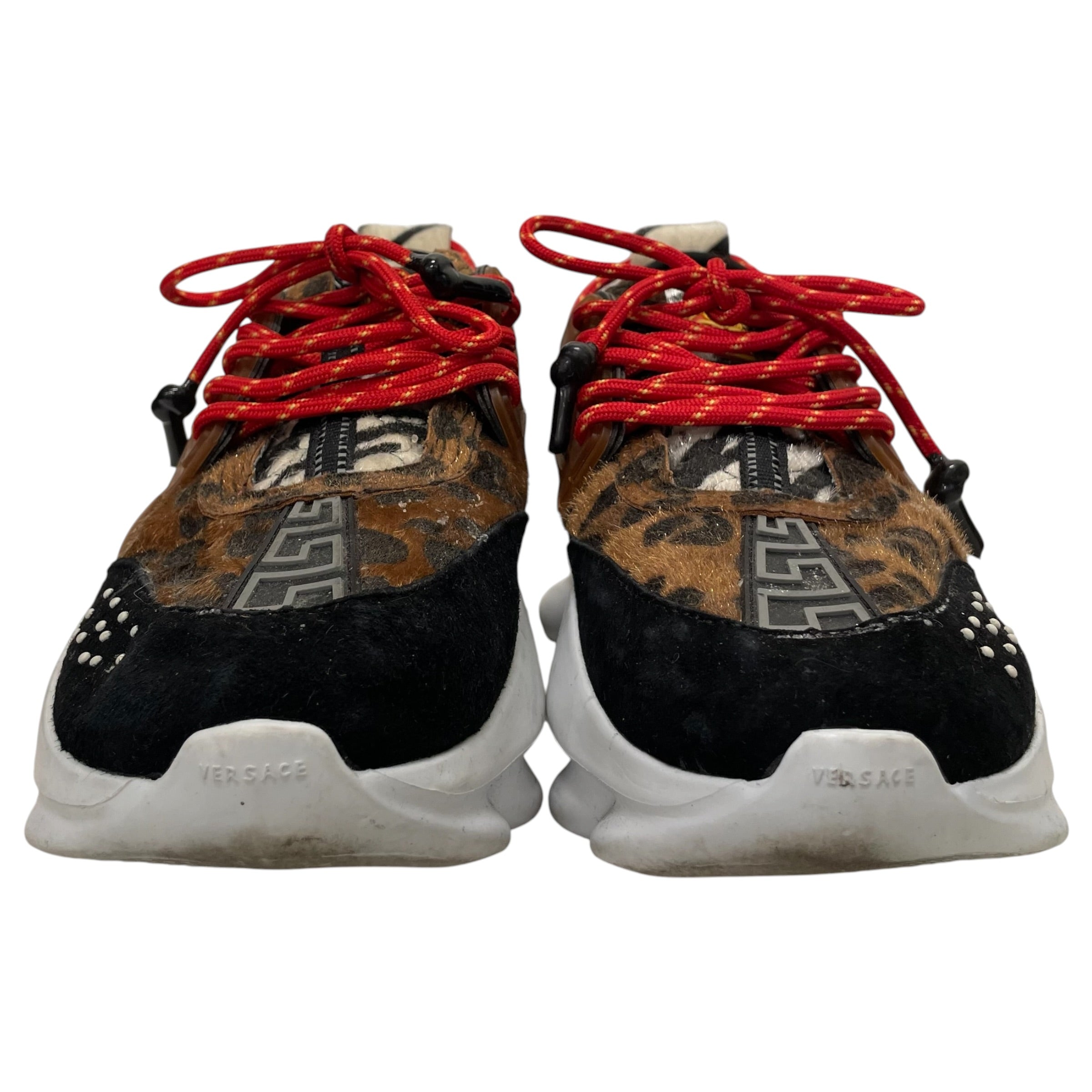 VERSACE/Low-Sneakers/EU 41/Animal Pattern/Cotton/BRW/chain reaction view 3