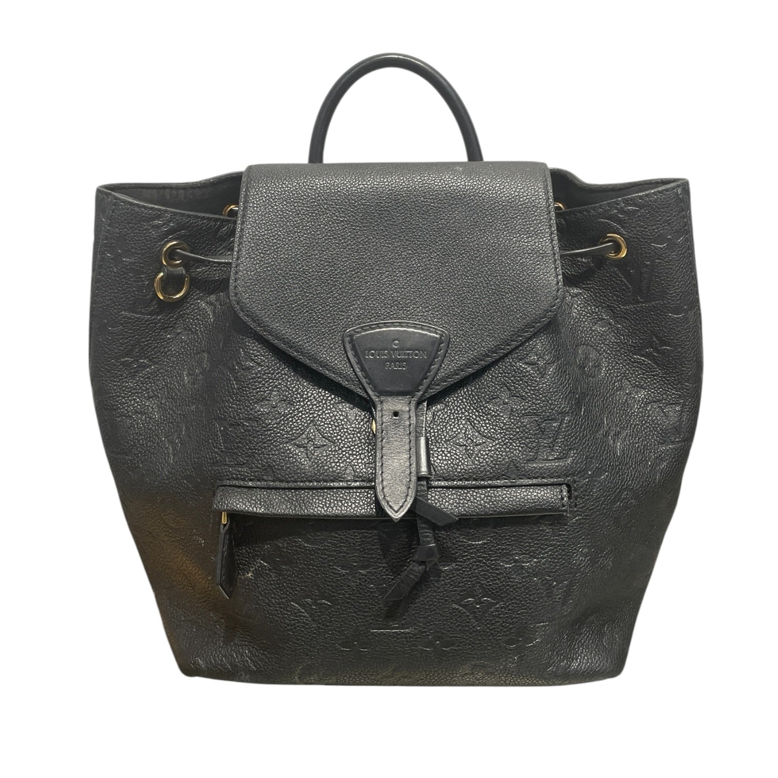 LOUIS VUITTON/Backpack/OS/Monogram/Leather/BLK/Drawstring Mostouris BP view 1