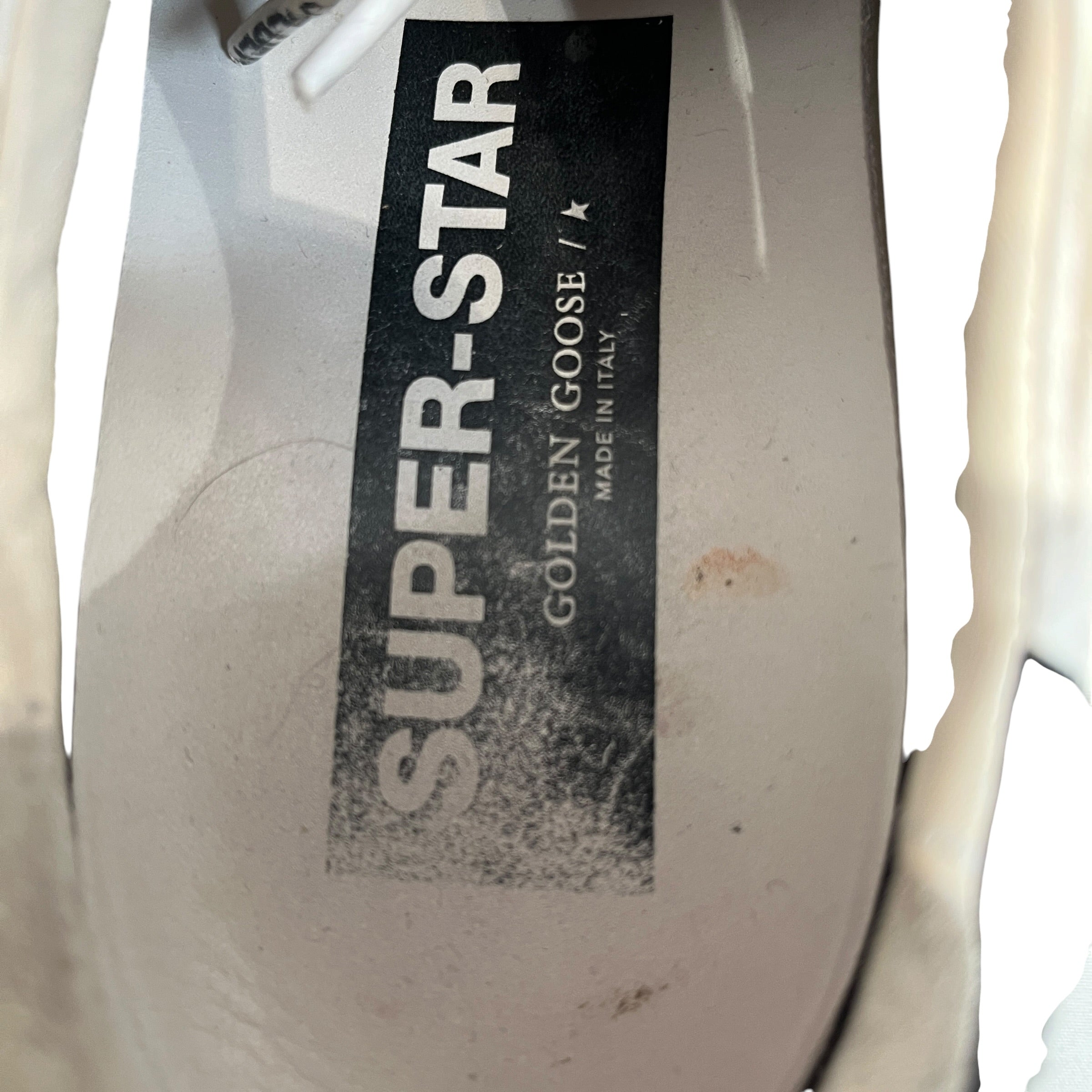 GOLDEN GOOSE/Low-Sneakers/US 6/Cotton/WHT/superstar white silverback view 3