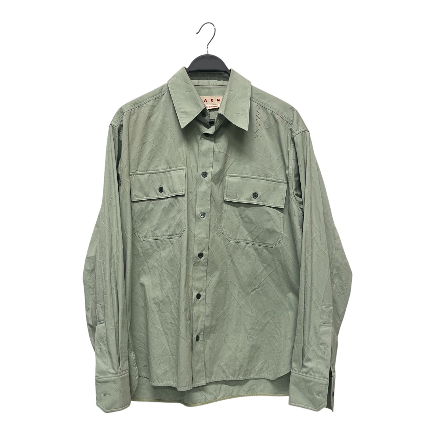 MARNI/LS Shirt/48/Cotton/GRN/PATTERN BUTTON UP view 1
