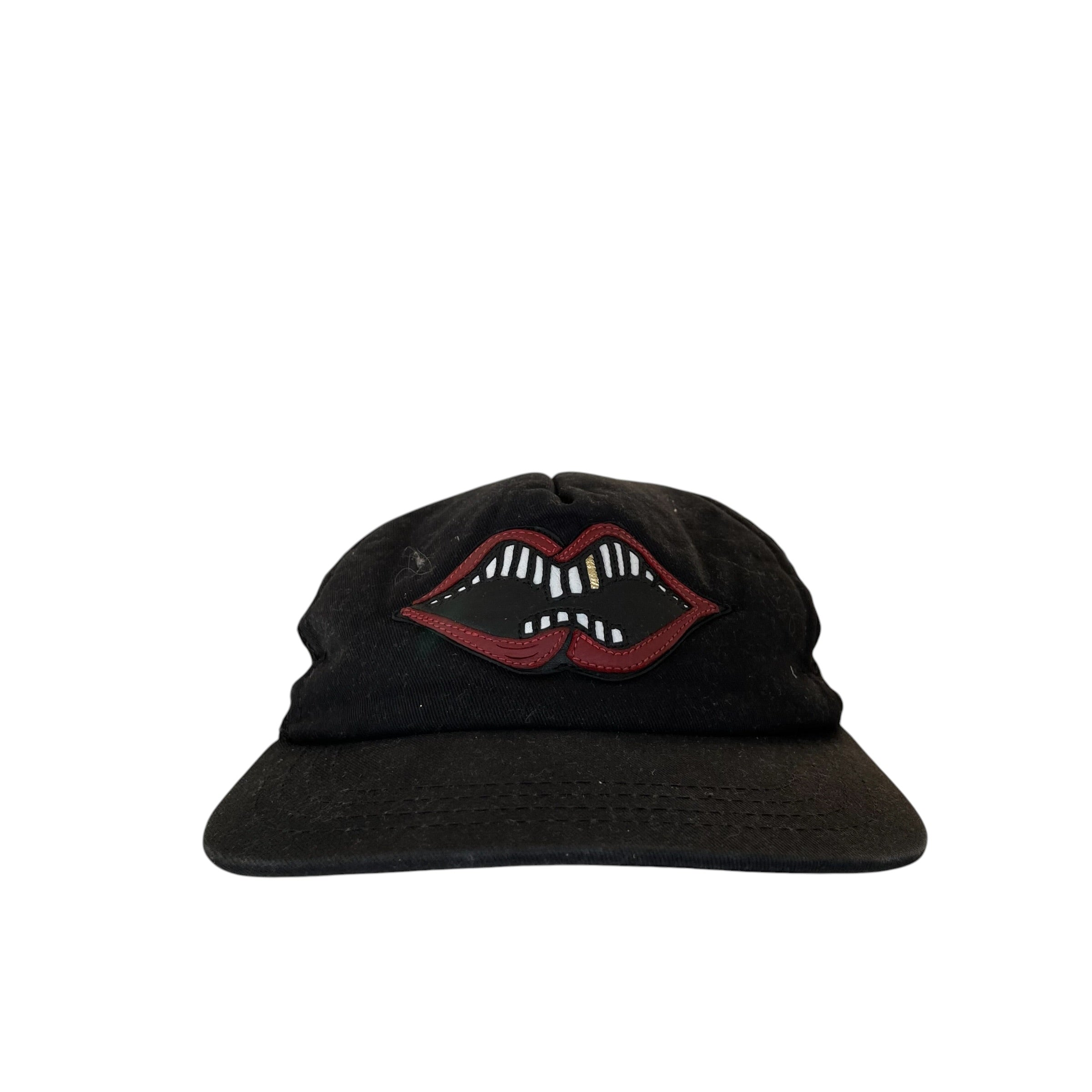 CHROME HEARTS/Trucker Cap/Graphic/Cotton/BLK/lips view 2