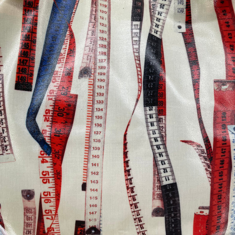 Jean Paul Gaultier/Bag/All Over Print/Leather/WHT/AOP TAPE MEASURE BAG