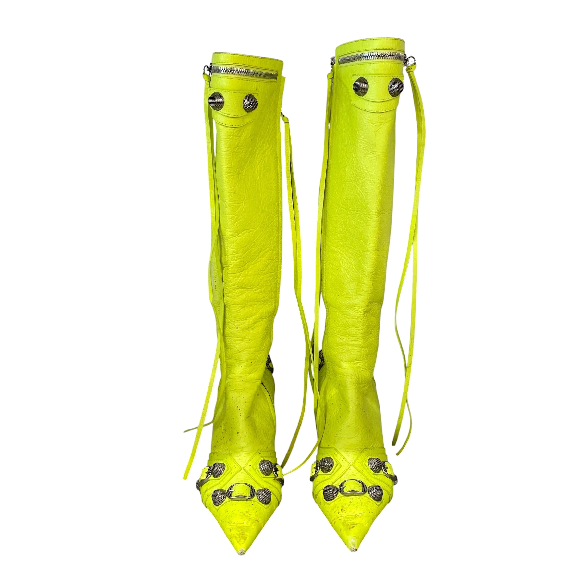 BALENCIAGA/Long Boots/EU 36/Leather/GRN/cagole view 3