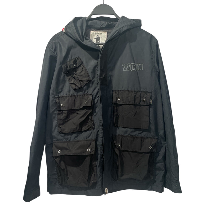 A BATHING APE/Windbreaker/M/Nylon/NVY/BAPE SHARK WINDBREAKER
