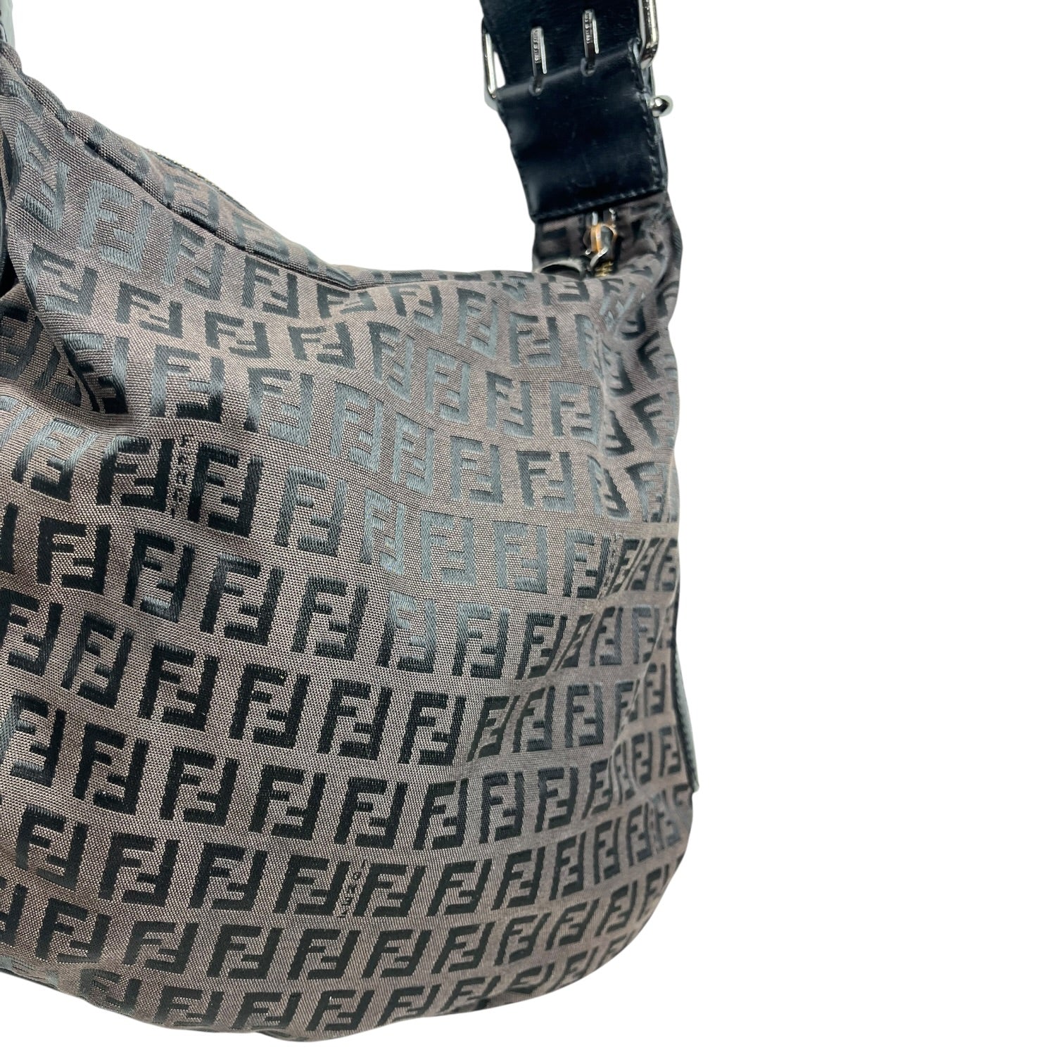 FENDI/Hand Bag/Monogram/Cotton/BRW/Oyster Hobo view 3
