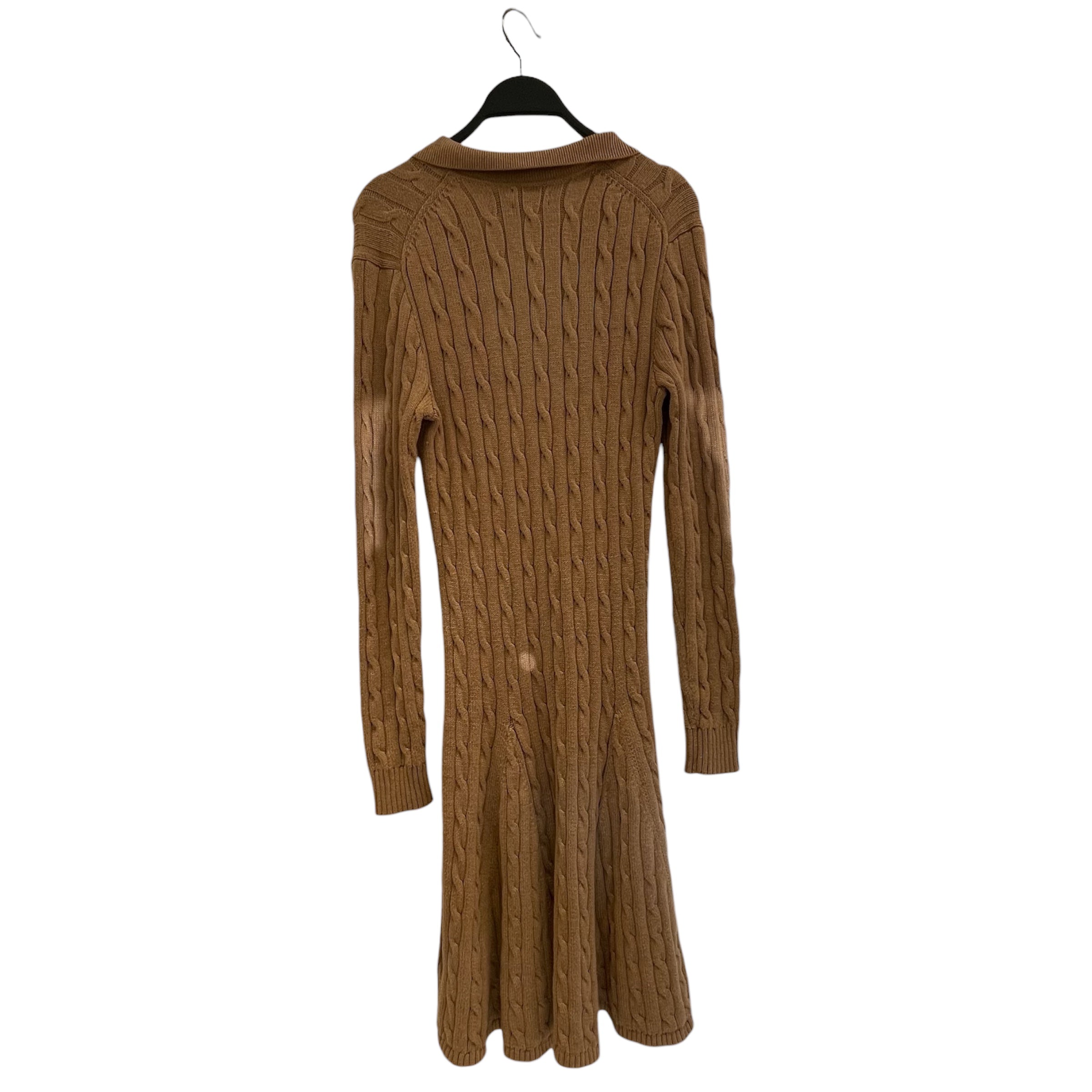 POLO RALPH LAUREN/Shirt Dress/S/Cotton/BEG/CABLE KNIT DRESS view 3