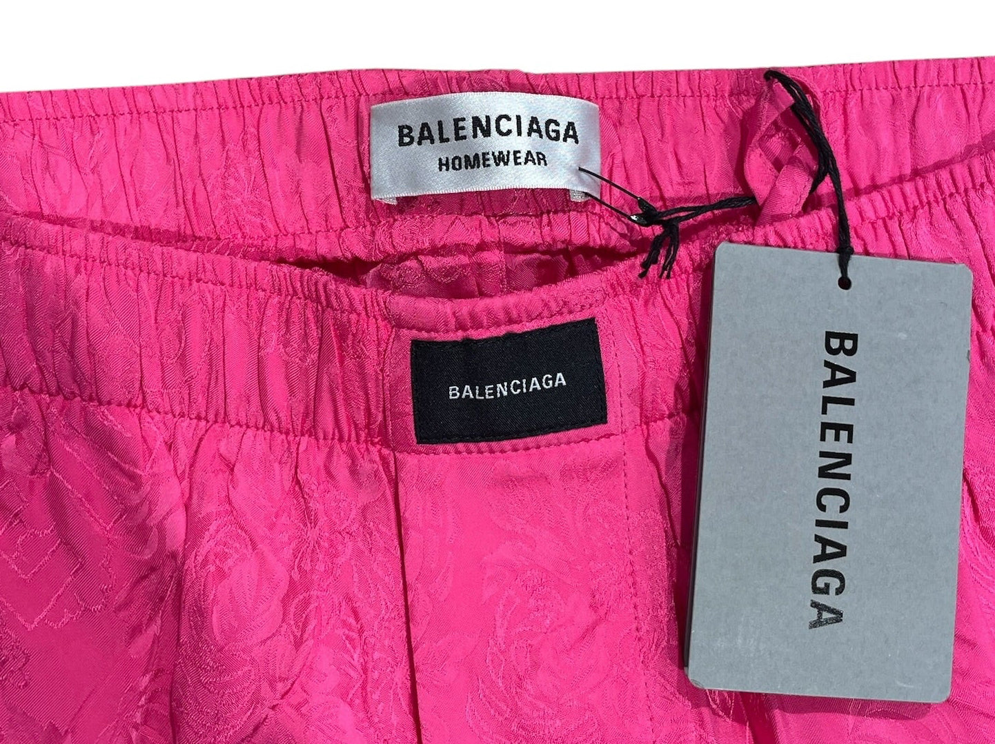 BALENCIAGA/Shorts/34/Rayon/PNK/Floral Pattern/LOGOS W FLOWERS HOMEWEAR view 3