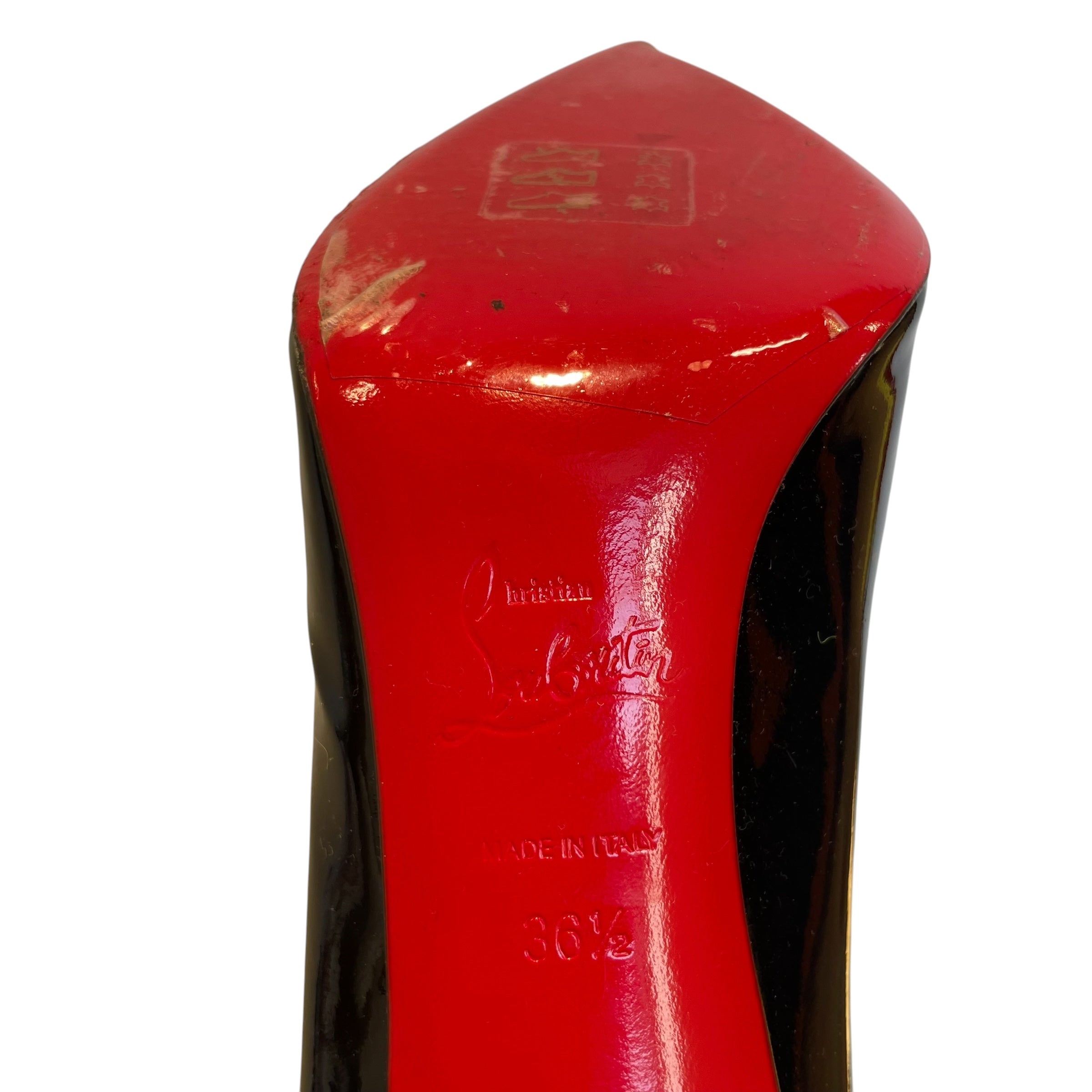 Christian Louboutin/Heels/EU 36.5/BLK/miss z patent leather pumps view 3