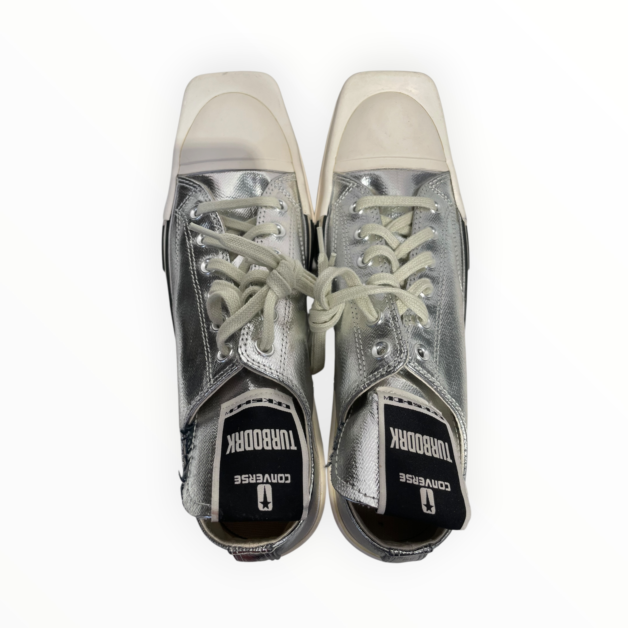RICK OWENS DRKSHDW/CONVERSE/Low-Sneakers/US 9.5/SLV/square toe view 3