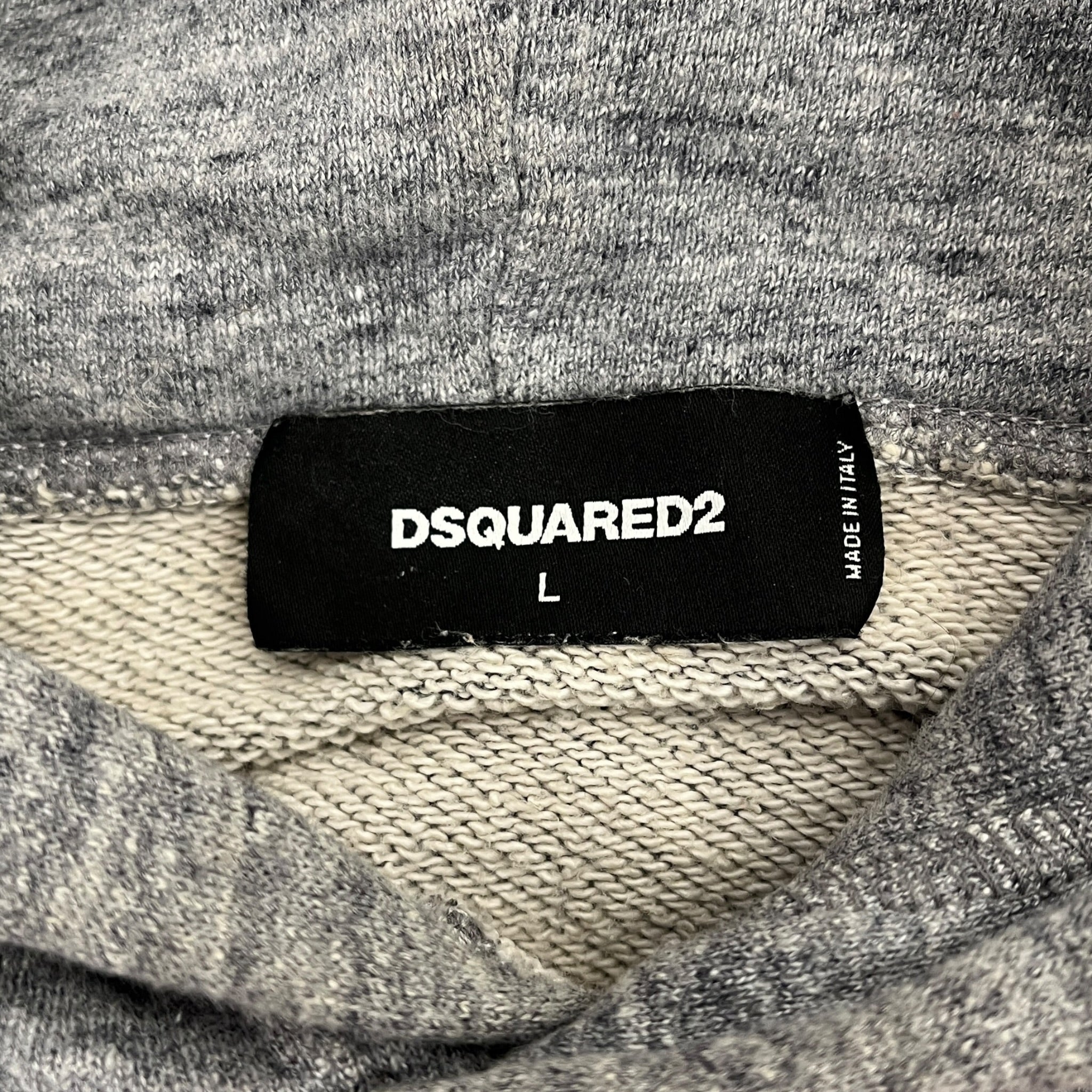 DSQUARED2/Hoodie/L/Graphic/Cotton/GRY/Pullover/Caten Twins All Over Hoodie view 3